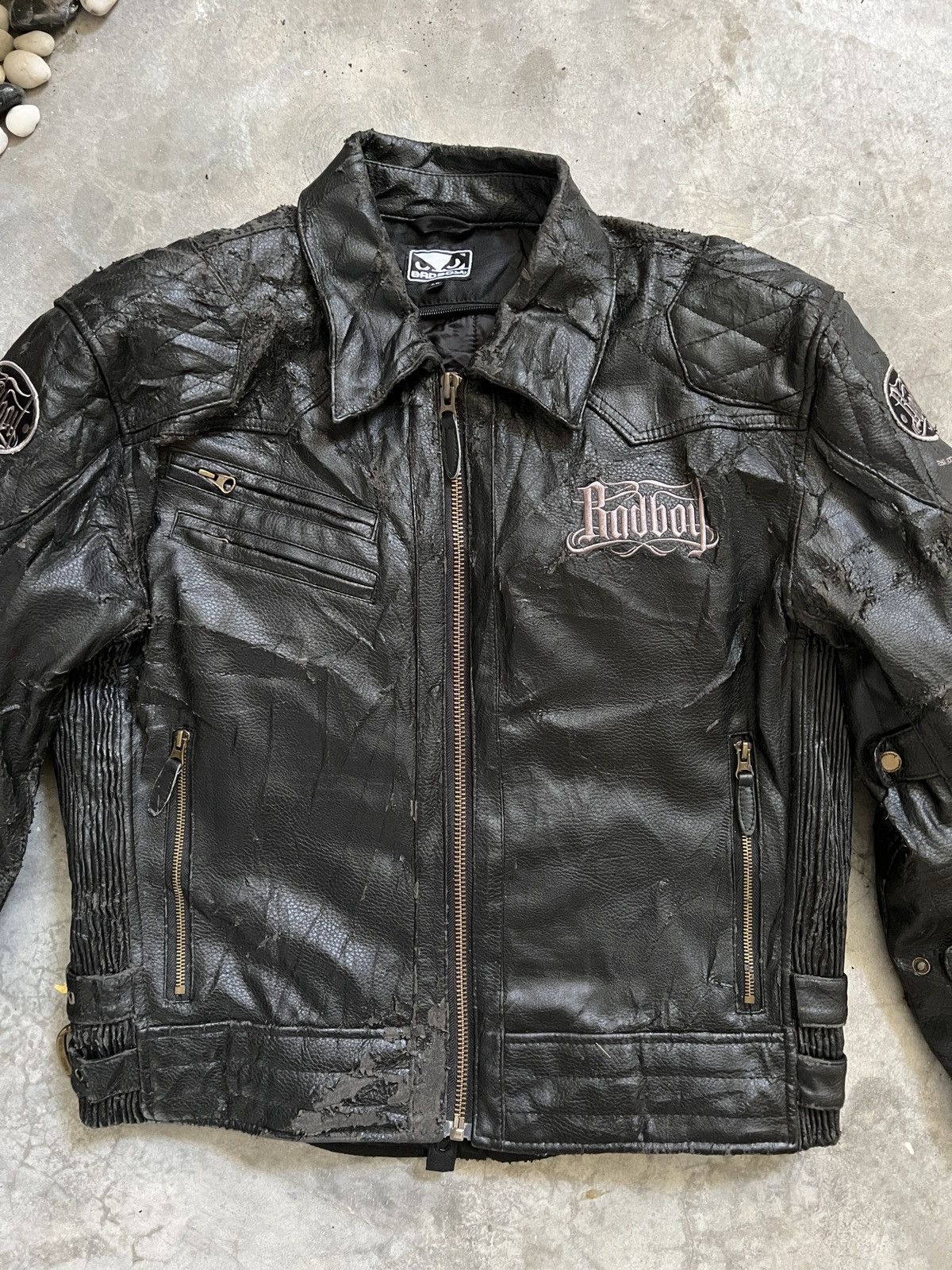 Vintage Vintage 80s USA Bad Boy Racing Leather Jacket Size US L / EU 52-54 / 3 - 2 Thumbnail