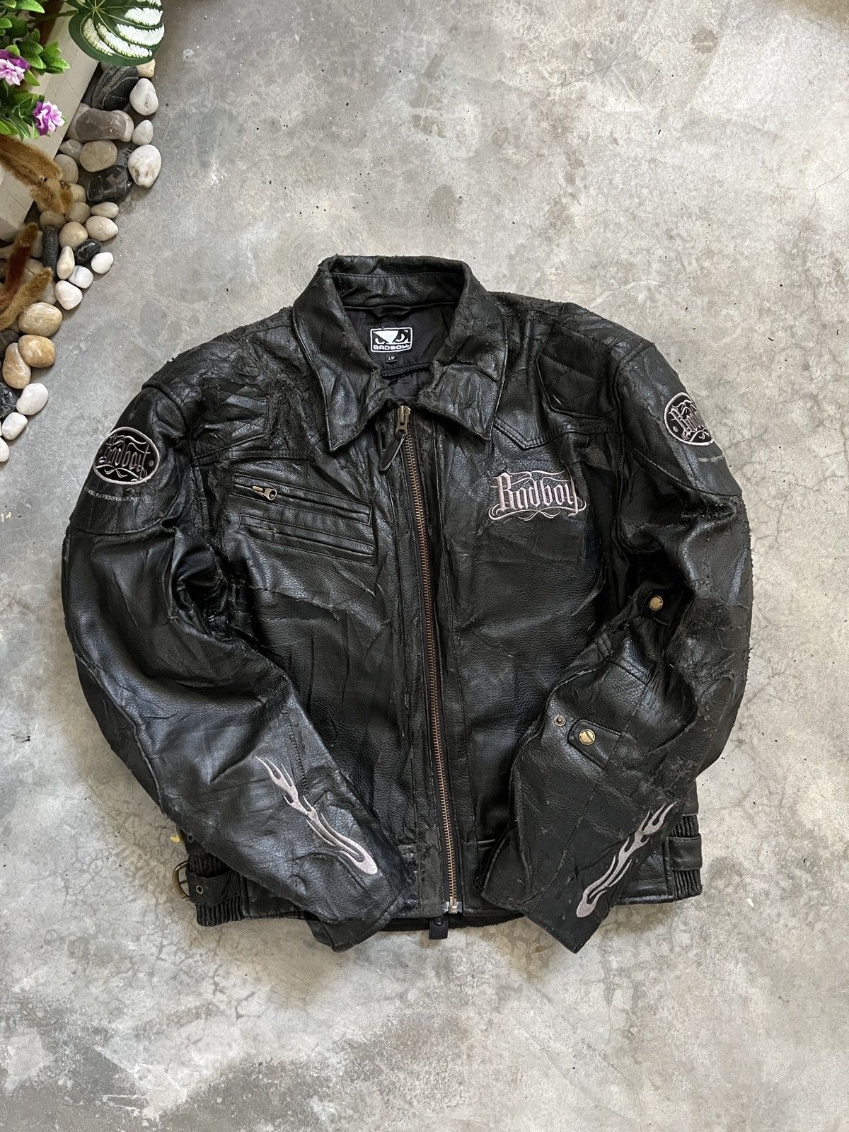 Vintage Vintage 80s USA Bad Boy Racing Leather Jacket Size US L / EU 52-54 / 3 - 12 Thumbnail