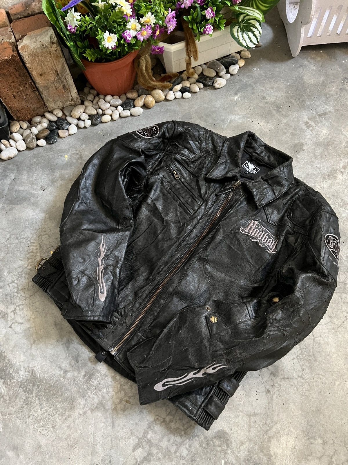 Vintage Vintage 80s USA Bad Boy Racing Leather Jacket Size US L / EU 52-54 / 3 - 13 Thumbnail