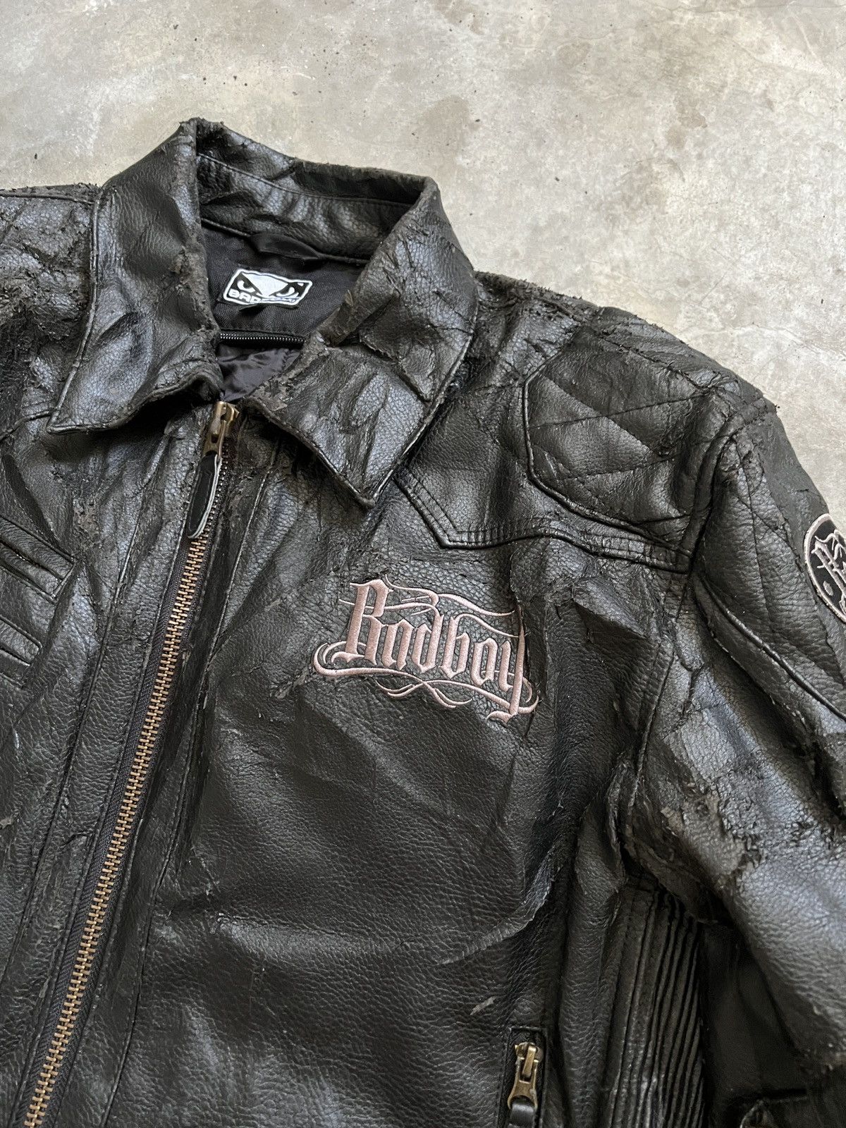 Vintage Vintage 80s USA Bad Boy Racing Leather Jacket Size US L / EU 52-54 / 3 - 22 Thumbnail