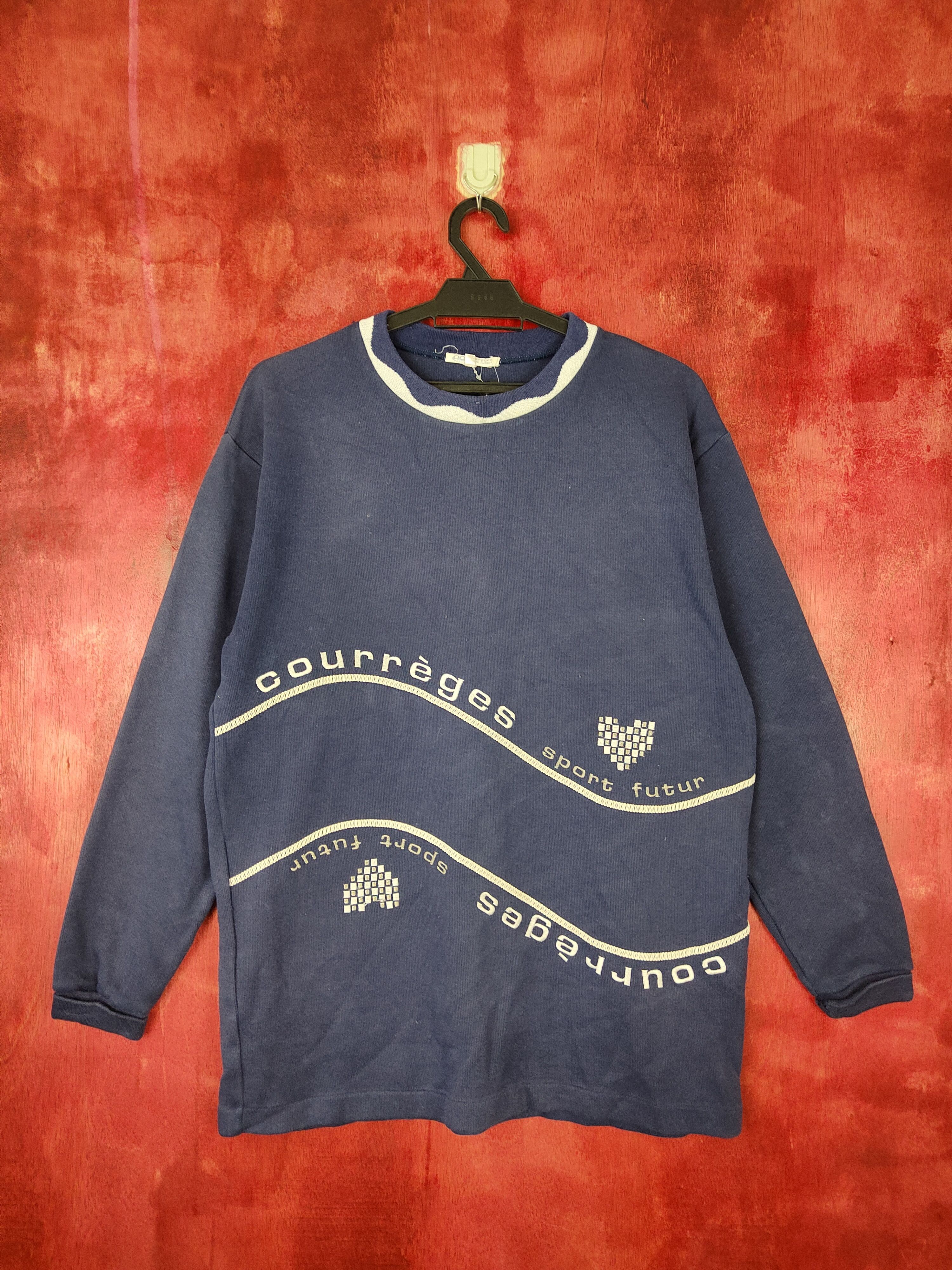 Courreges × Japanese Brand × Vintage Courreges Sport Futur Dark Blue Sweater #4930 Size US M / EU 48-50 / 2 - 1 Thumbnail