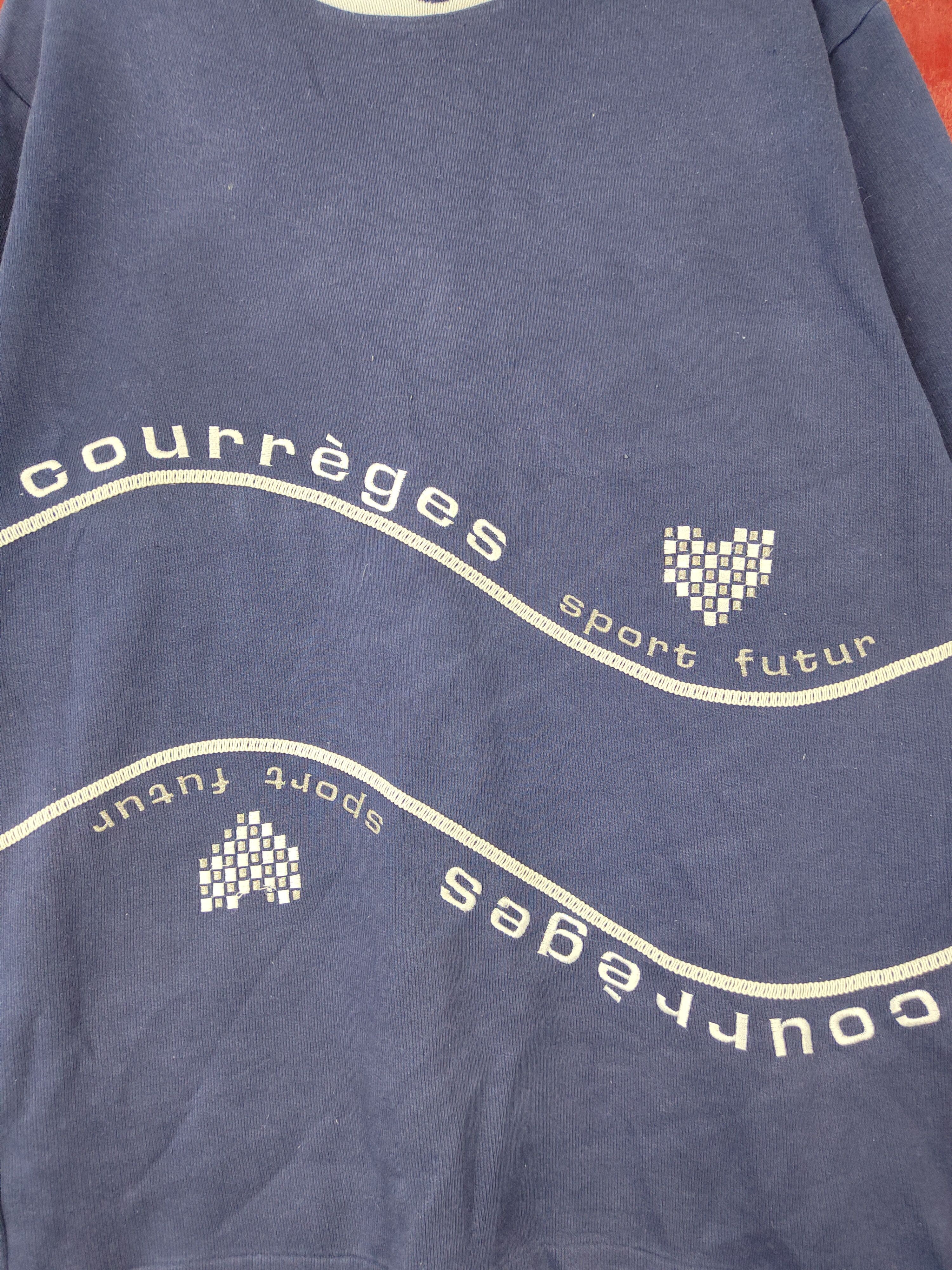 Courreges × Japanese Brand × Vintage Courreges Sport Futur Dark Blue Sweater #4930 Size US M / EU 48-50 / 2 - 3 Thumbnail