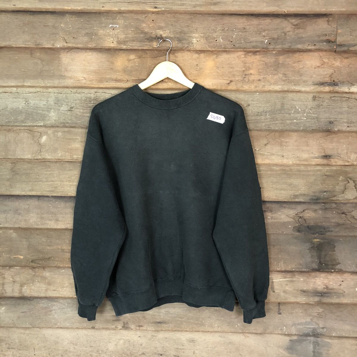 Japanese Brand × Vintage Big Logo Japan Black Sweatshirt #5050 Size US L / EU 52-54 / 3 - 3 Thumbnail