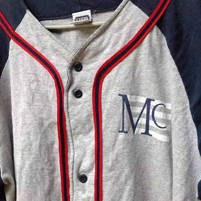Vintage 🔥 90s COTTON BASEBALL JERSEY Size US L / EU 52-54 / 3 - 3 Thumbnail