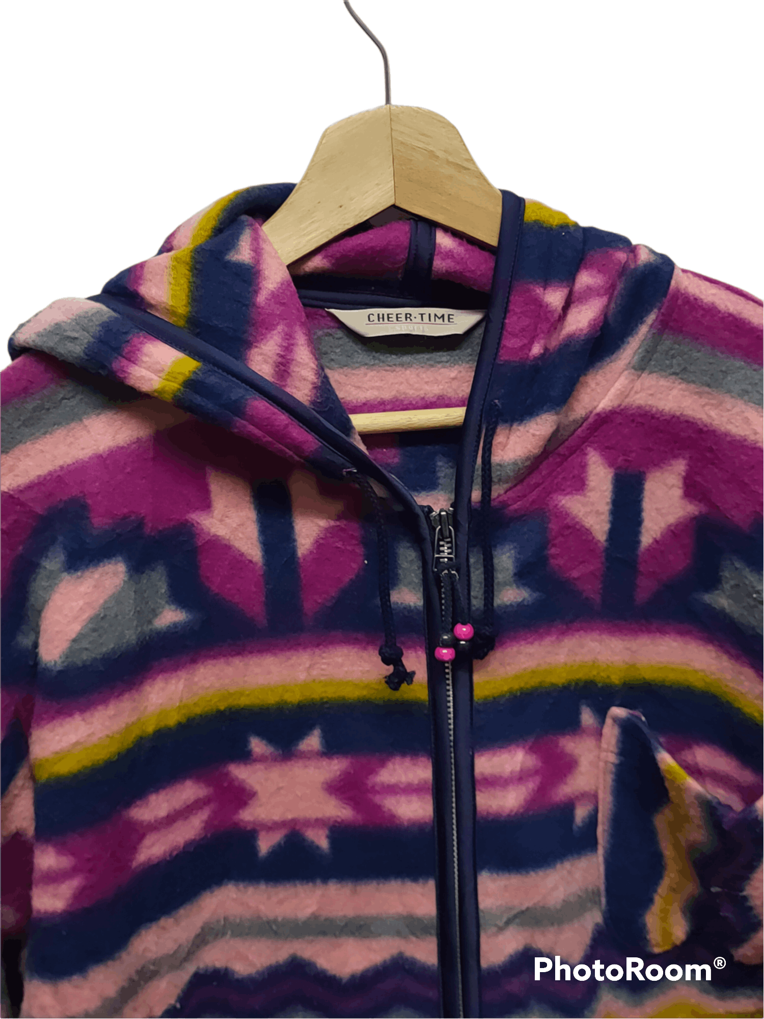 Cheer time sports knitwear zip jacket pocket hoodie
