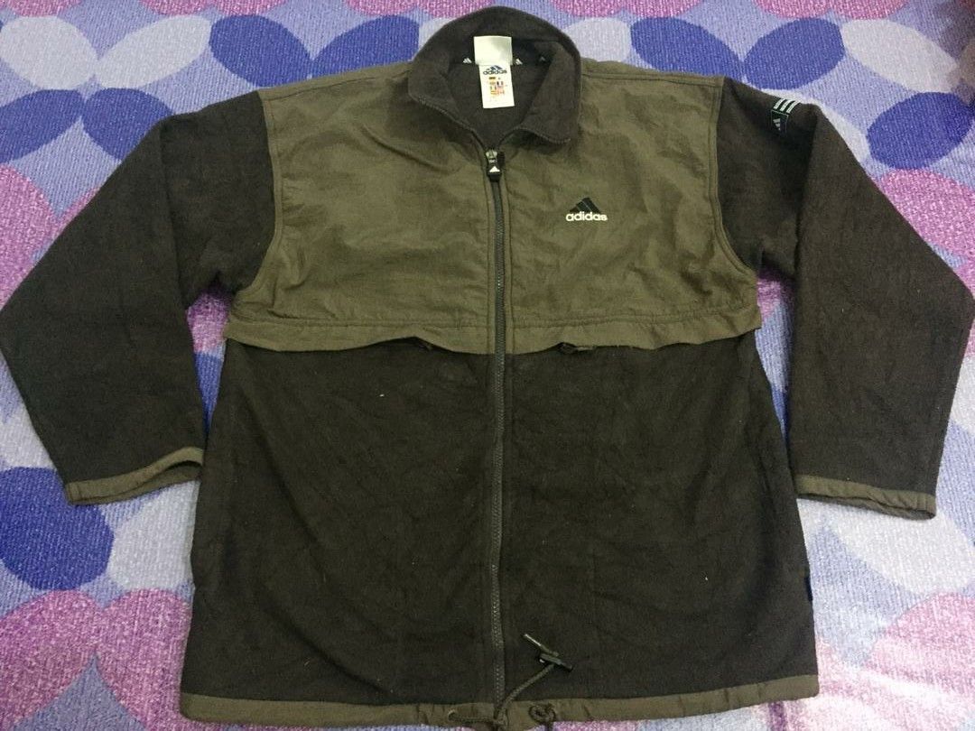 Adidas Vintage Adidas Big Logo Fleece Jacket Size US M / EU 48-50 / 2 - 2 Thumbnail