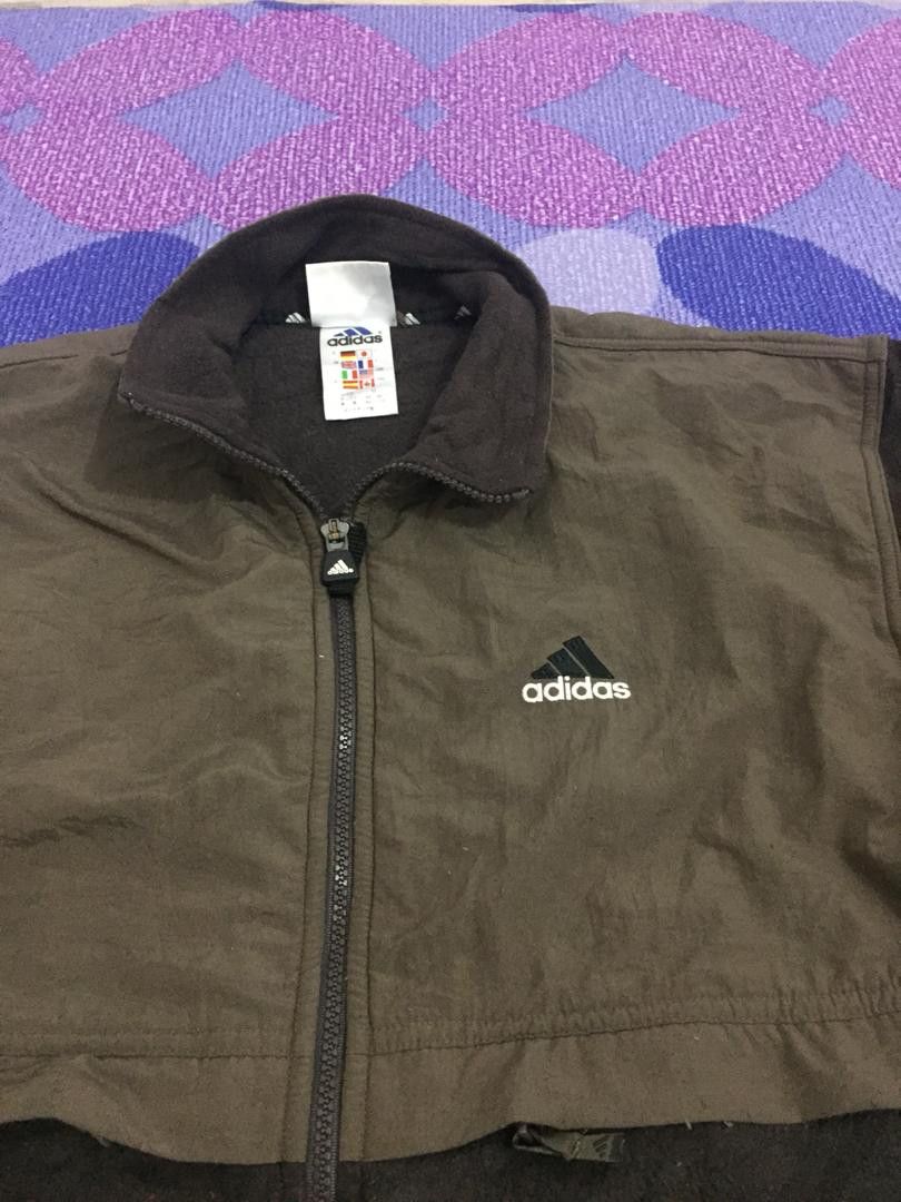 Adidas Vintage Adidas Big Logo Fleece Jacket Size US M / EU 48-50 / 2 - 3 Thumbnail