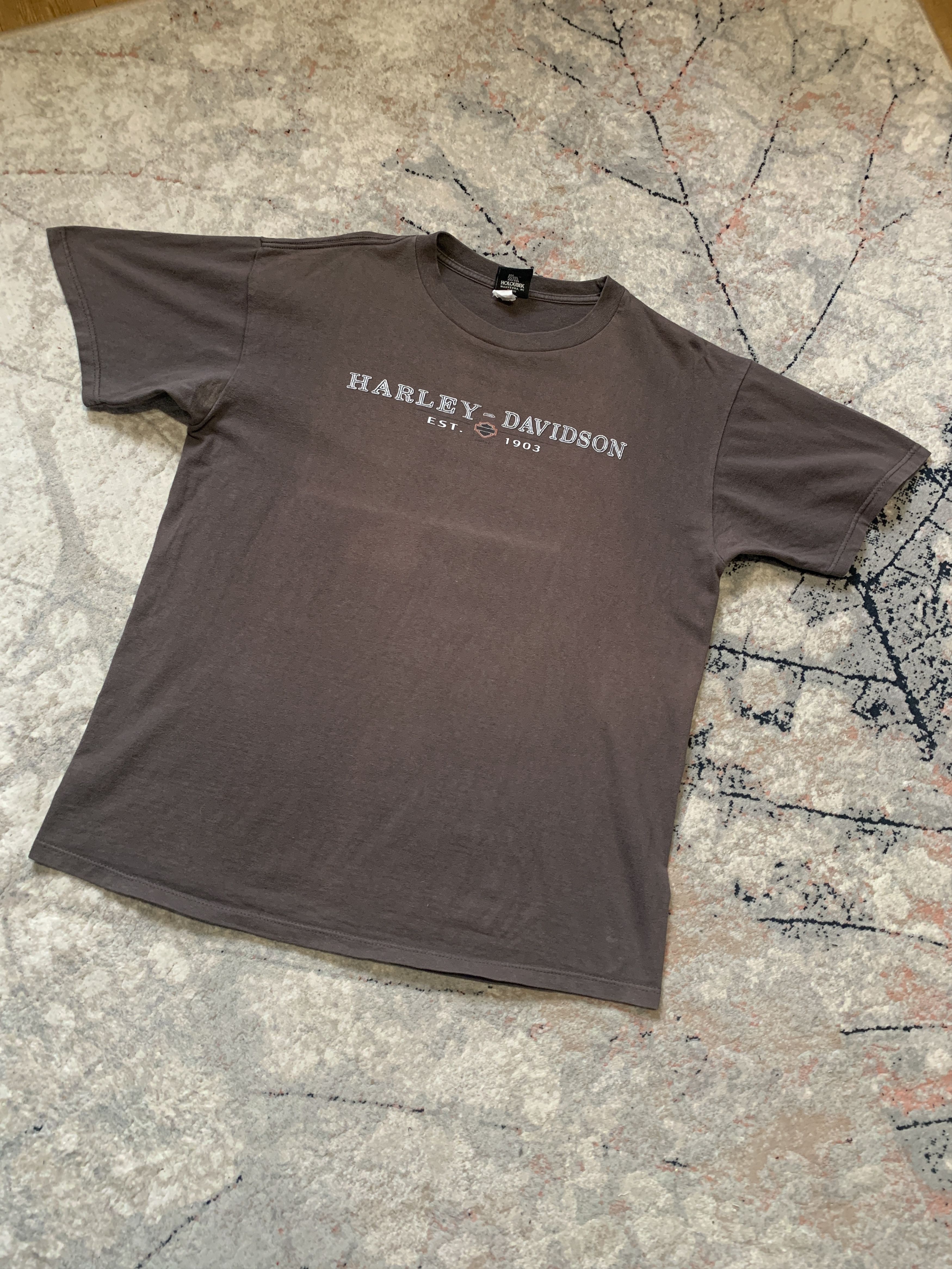 Harley Davidson × Vintage Harley-Davidson Chesterfield UK Vintage Made In USA Tee Size US XL / EU 56 / 4 - 3 Thumbnail
