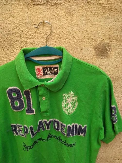 Replay 🔥 REPLAY DENIM PATCHED POLO Size US L / EU 52-54 / 3 - 3 Thumbnail