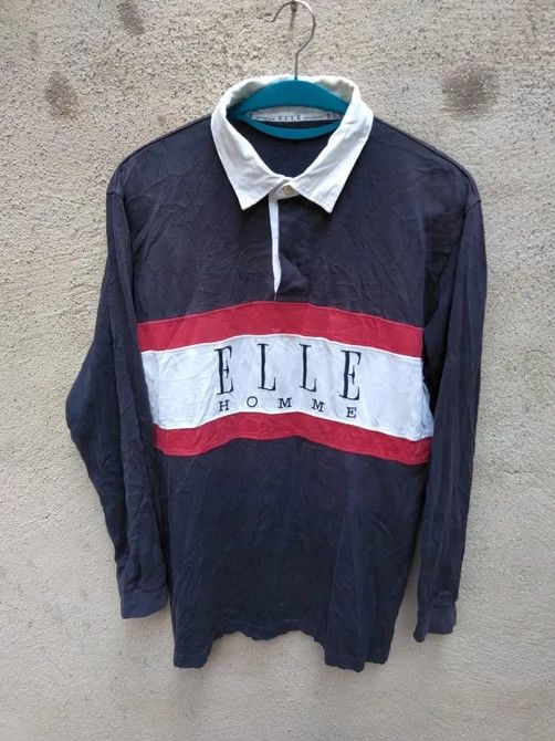 Ellesse 🔥90s ELLE PARIS RUGBY SHIRTS COLOURWAY Size US L / EU 52-54 / 3 - 1 Thumbnail