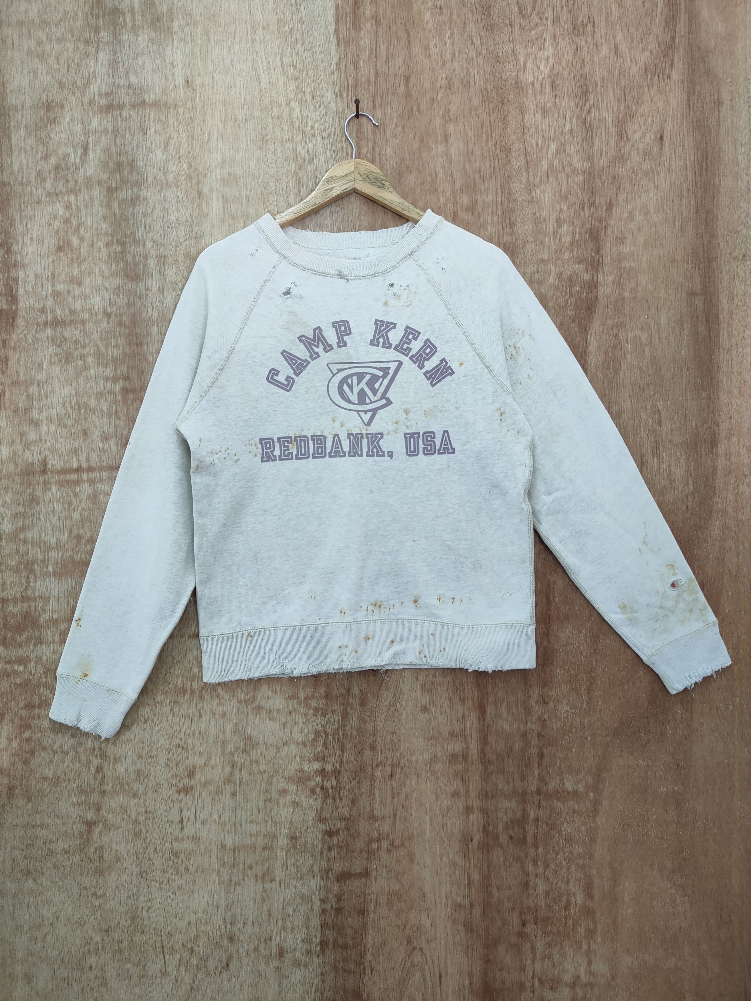 Champion DL Champion Camp Kern USA thrashed worn vintage #46-185 Size US S / EU 44-46 / 1 - 1 Thumbnail