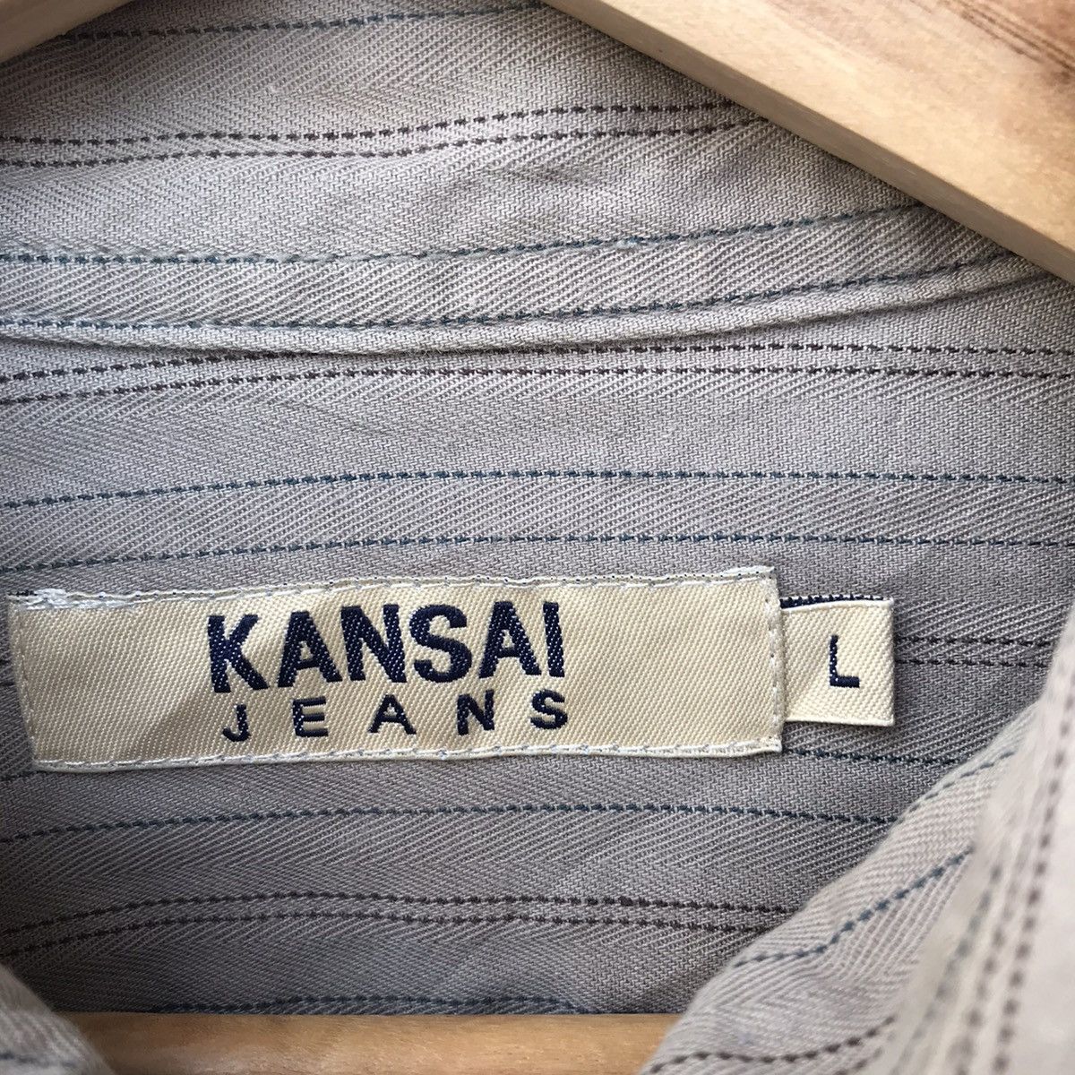 Kansai Yamamoto Vintage Kansai Yamamoto Jeans Striped Jacket Size US L / EU 52-54 / 3 - 7 Thumbnail