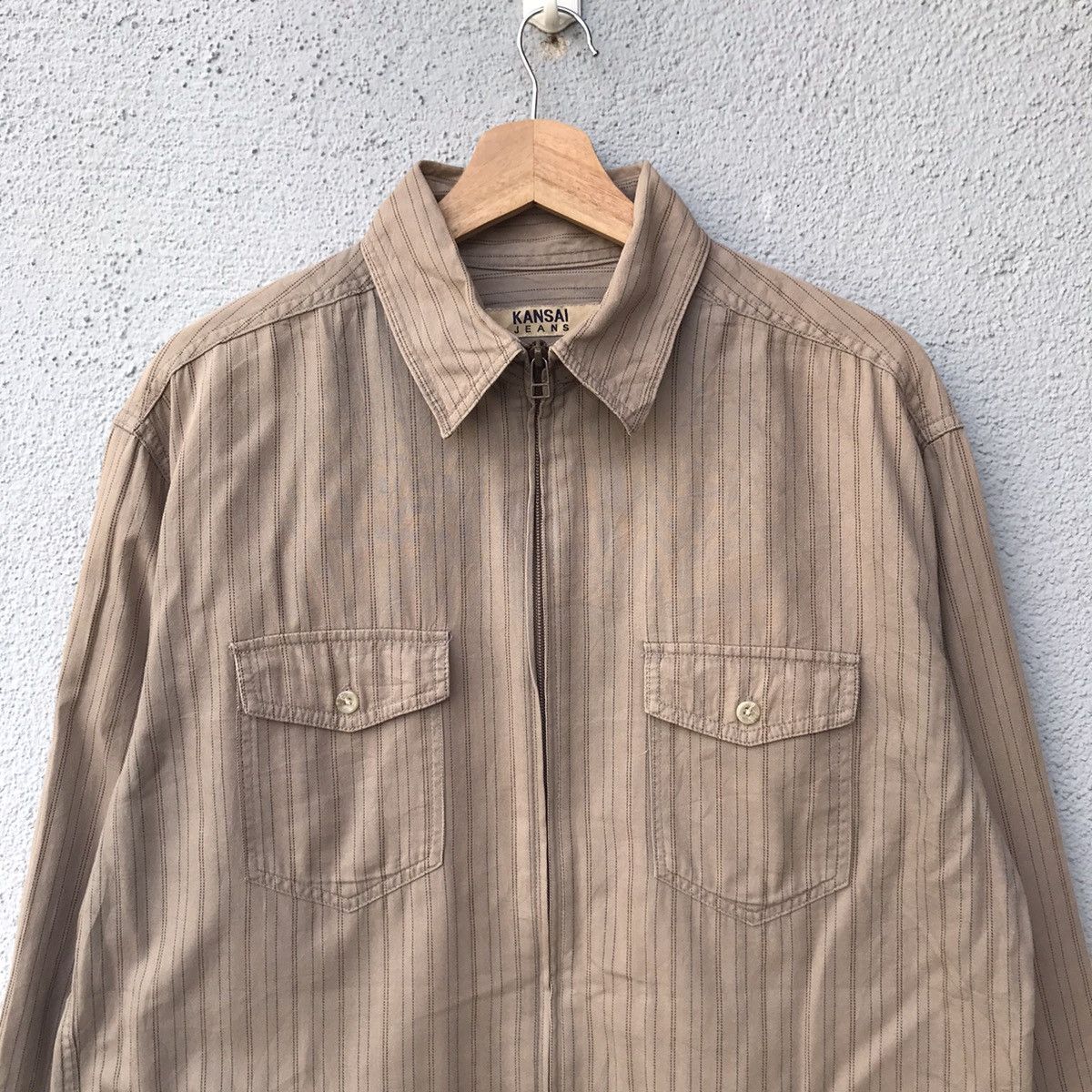 Kansai Yamamoto Vintage Kansai Yamamoto Jeans Striped Jacket Size US L / EU 52-54 / 3 - 2 Thumbnail