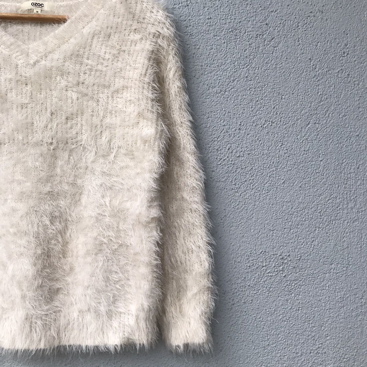 Aran Isles Knitwear OZOC Japanese Brand Soft Fur Shag Shaggy Knitwear Size US M / EU 48-50 / 2 - 5 Thumbnail