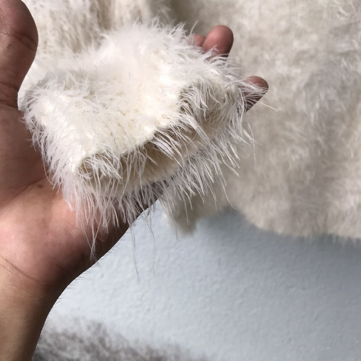 Aran Isles Knitwear OZOC Japanese Brand Soft Fur Shag Shaggy Knitwear Size US M / EU 48-50 / 2 - 6 Thumbnail