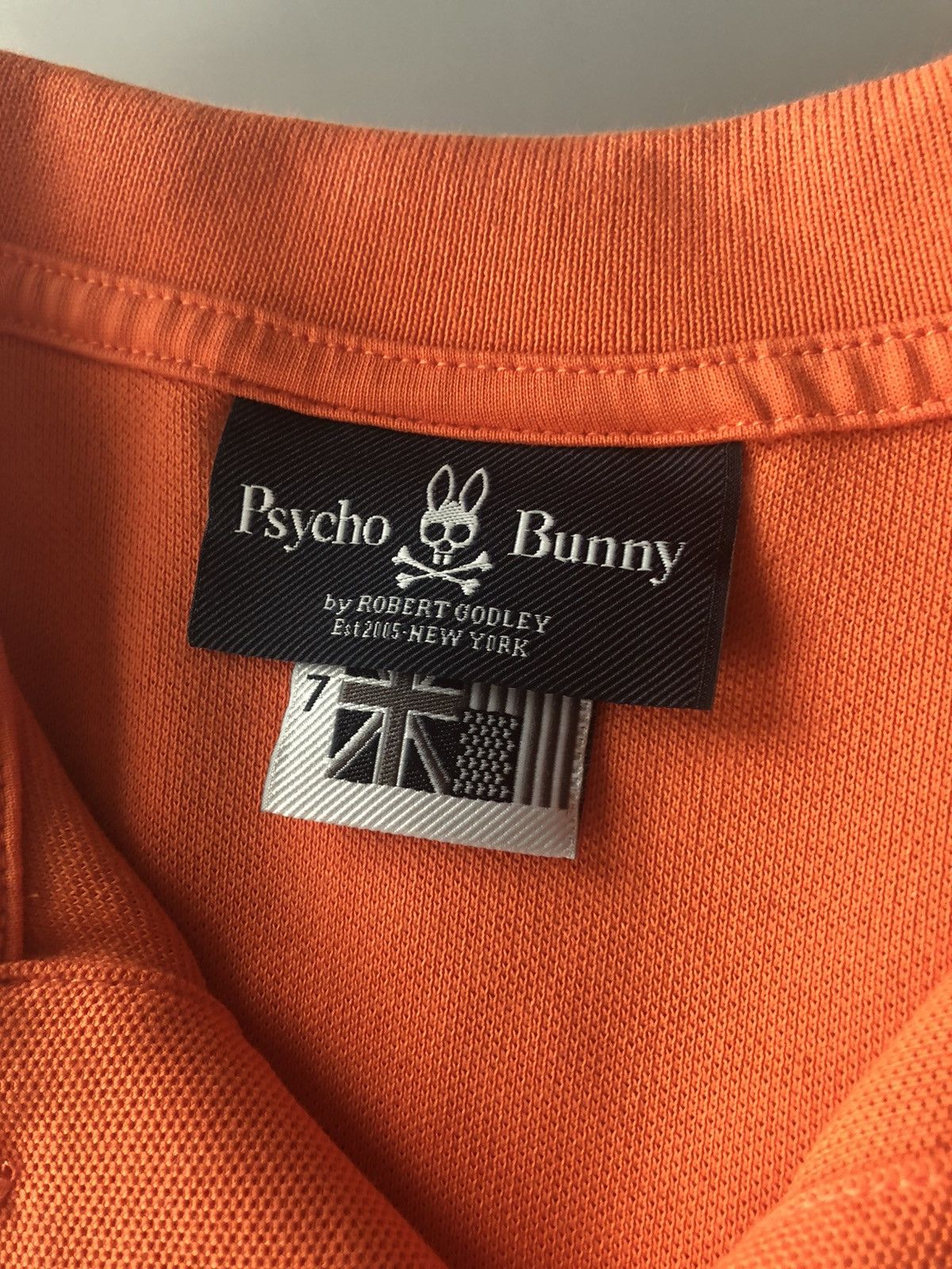 Psycho Bunny Psycho Bunny orange Pima cotton classique pique polo 7 (XL) Size US XL / EU 56 / 4 - 2 Thumbnail