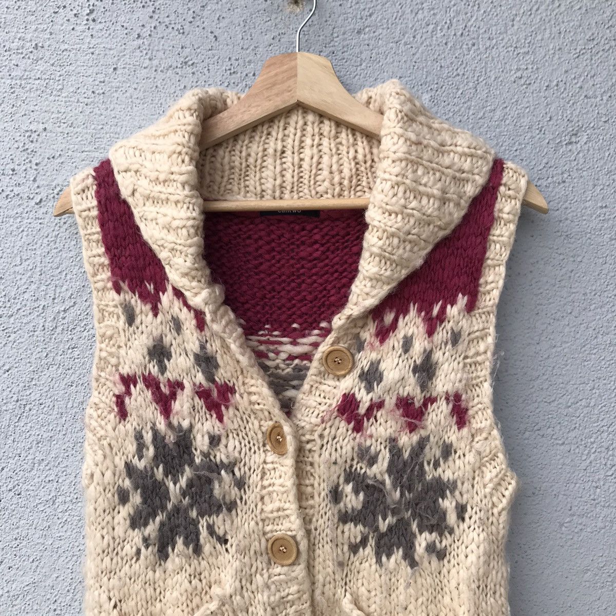 Aran Isles Knitwear Vintage Cantwo Navajo Mohair Knitwear Vest Size US XS / EU 42 / 0 - 2 Thumbnail