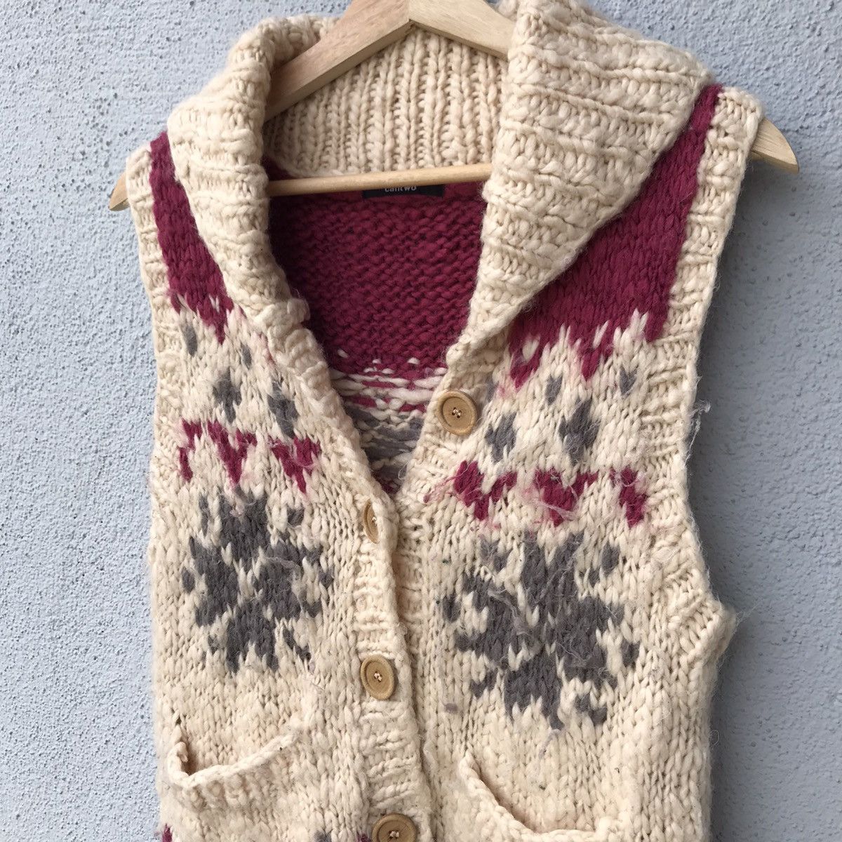 Aran Isles Knitwear Vintage Cantwo Navajo Mohair Knitwear Vest Size US XS / EU 42 / 0 - 4 Thumbnail