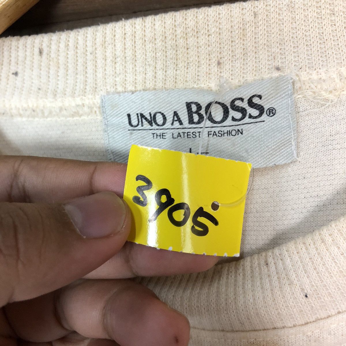 Japanese Brand × Vintage Uno A Boss Cream vintage art Sweatshirt #3905 Size US L / EU 52-54 / 3 - 8 Thumbnail
