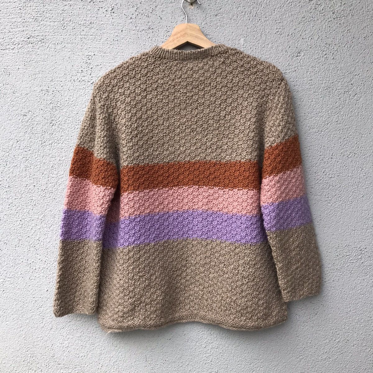 Aran Isles Knitwear Vintage Aurora Knit Stitch Striped Knitwear Jumper Sweater Size US M / EU 48-50 / 2 - 9 Thumbnail