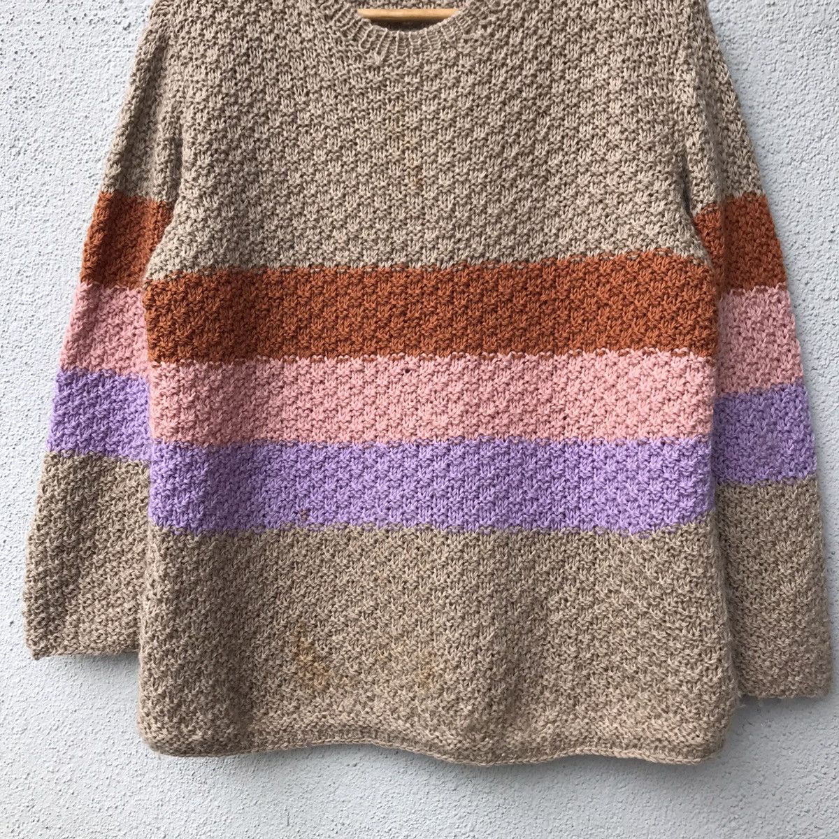 Aran Isles Knitwear Vintage Aurora Knit Stitch Striped Knitwear Jumper Sweater Size US M / EU 48-50 / 2 - 3 Thumbnail