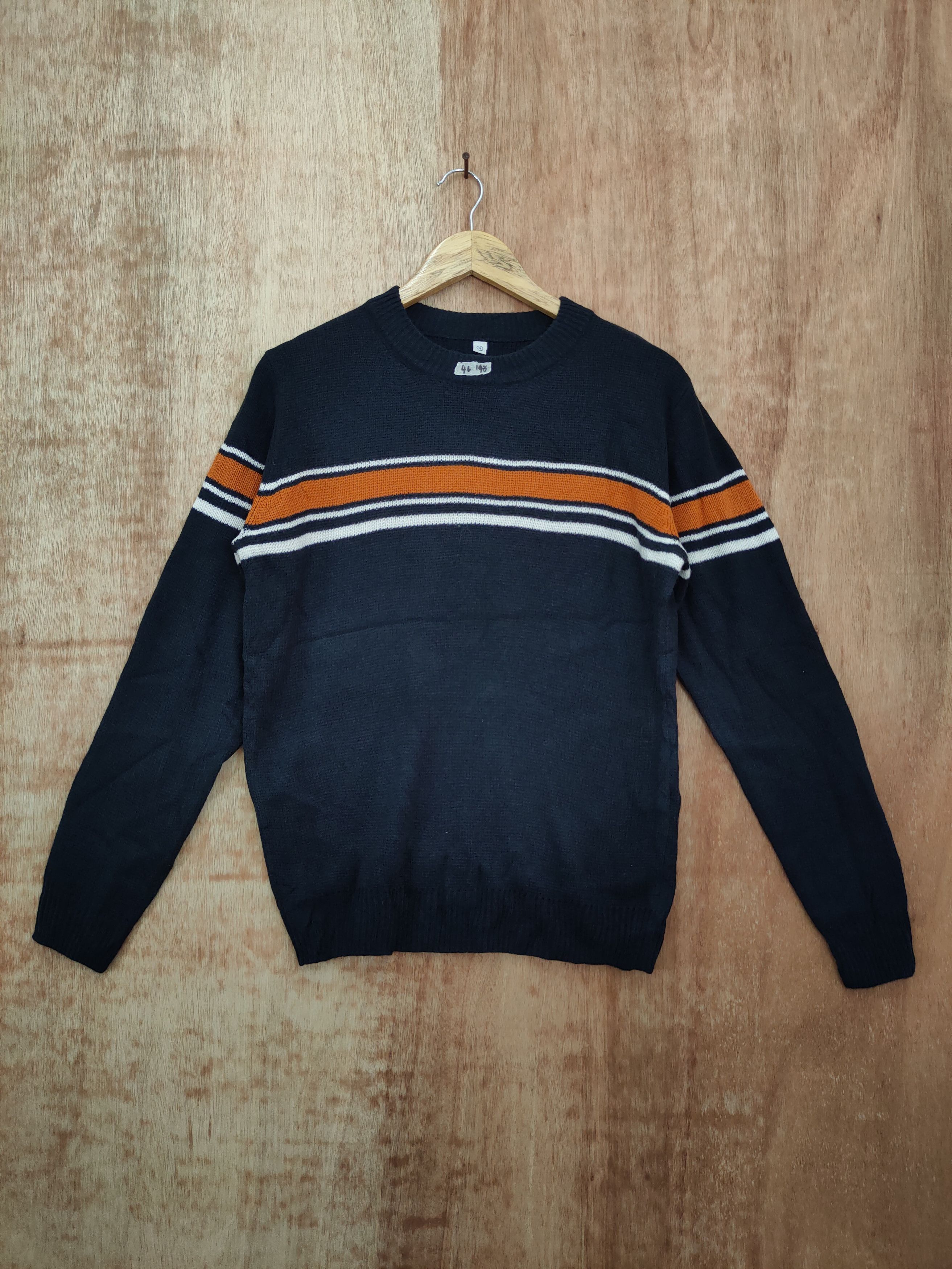 Japanese Brand DL uniqlo sweatshirt stripe black vintage #46-148 Size US M / EU 48-50 / 2 - 1 Thumbnail