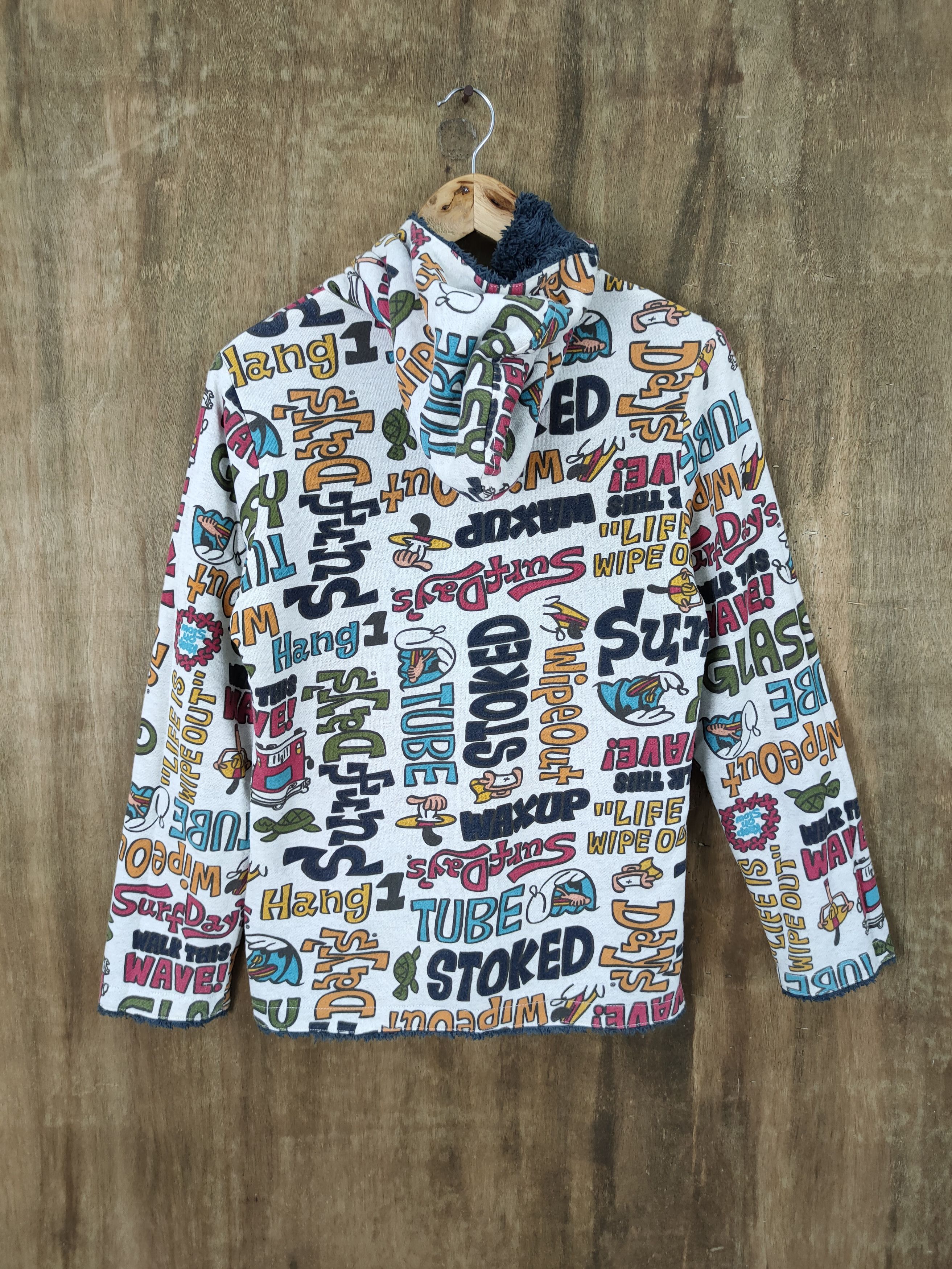 Japanese Brand × Vintage DLL Surf days fleece reversible full print sweater #782 Size US S / EU 44-46 / 1 - 18 Thumbnail