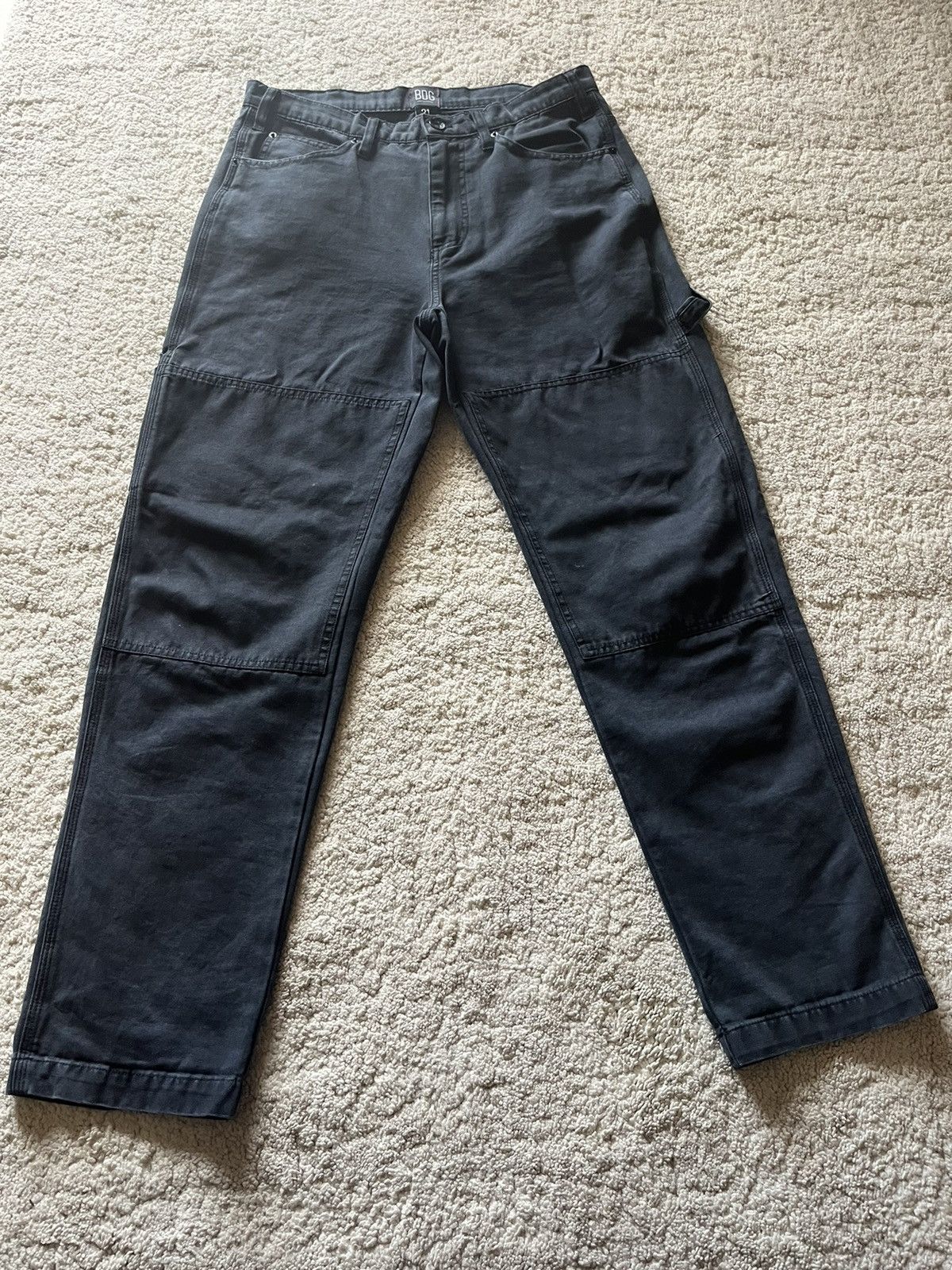 Bdg × Urban Outfitters Vintage Faded/washed black double knee pants Size US 31 - 1 Thumbnail