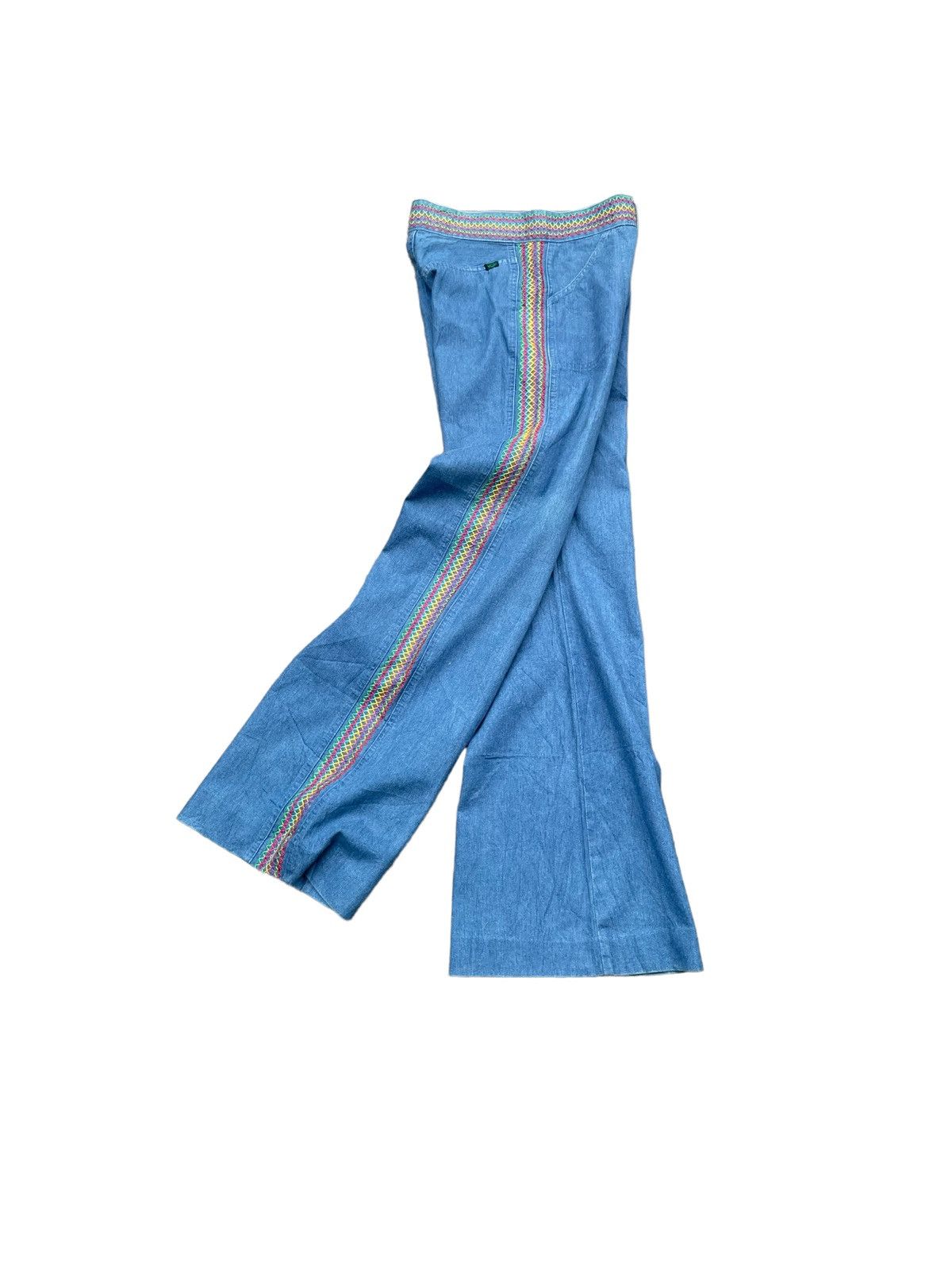 Japanese Brand Vintage Wow Wide Leg Denim Size US 27 - 7 Thumbnail
