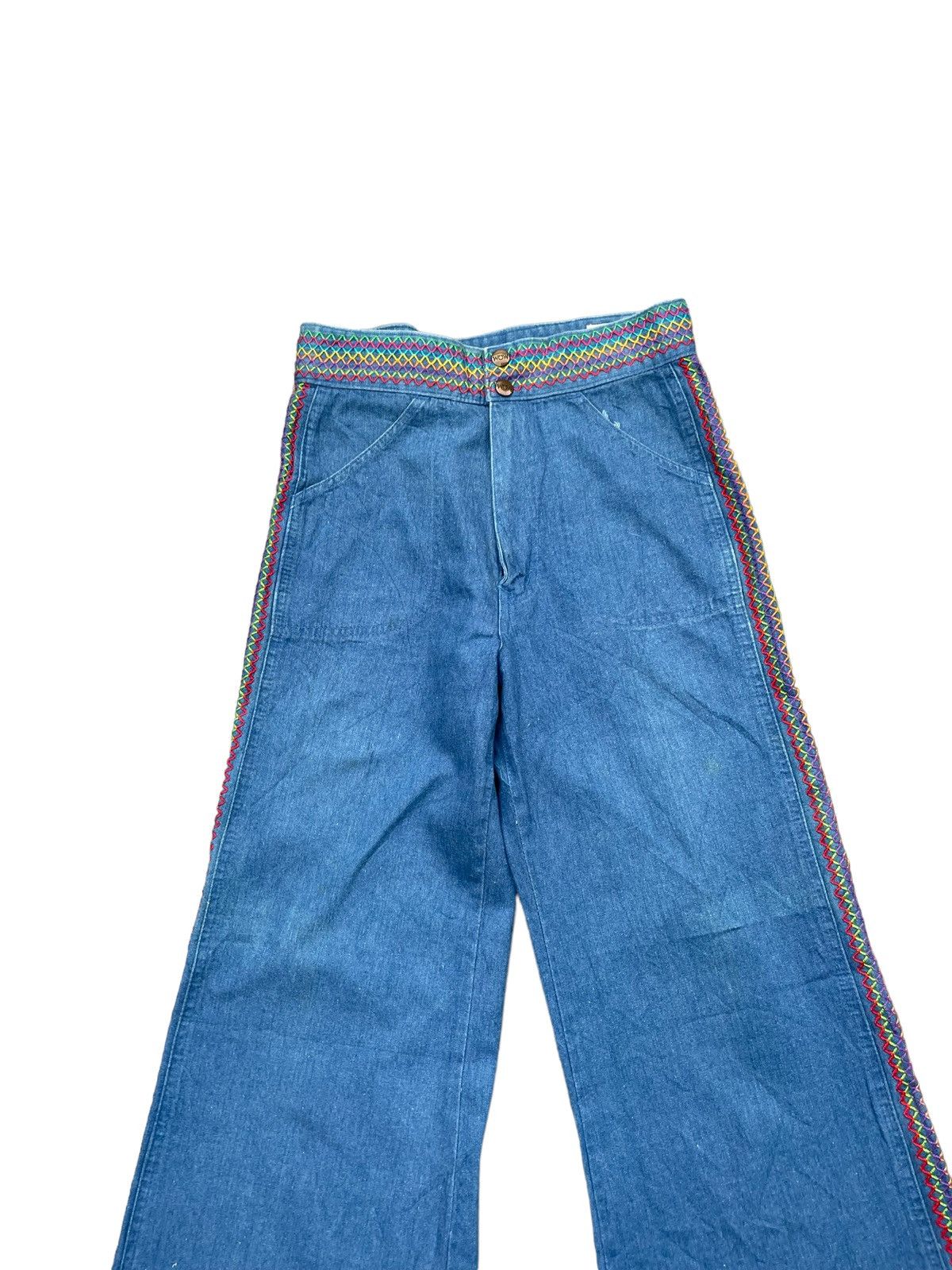 Japanese Brand Vintage Wow Wide Leg Denim Size US 27 - 4 Thumbnail