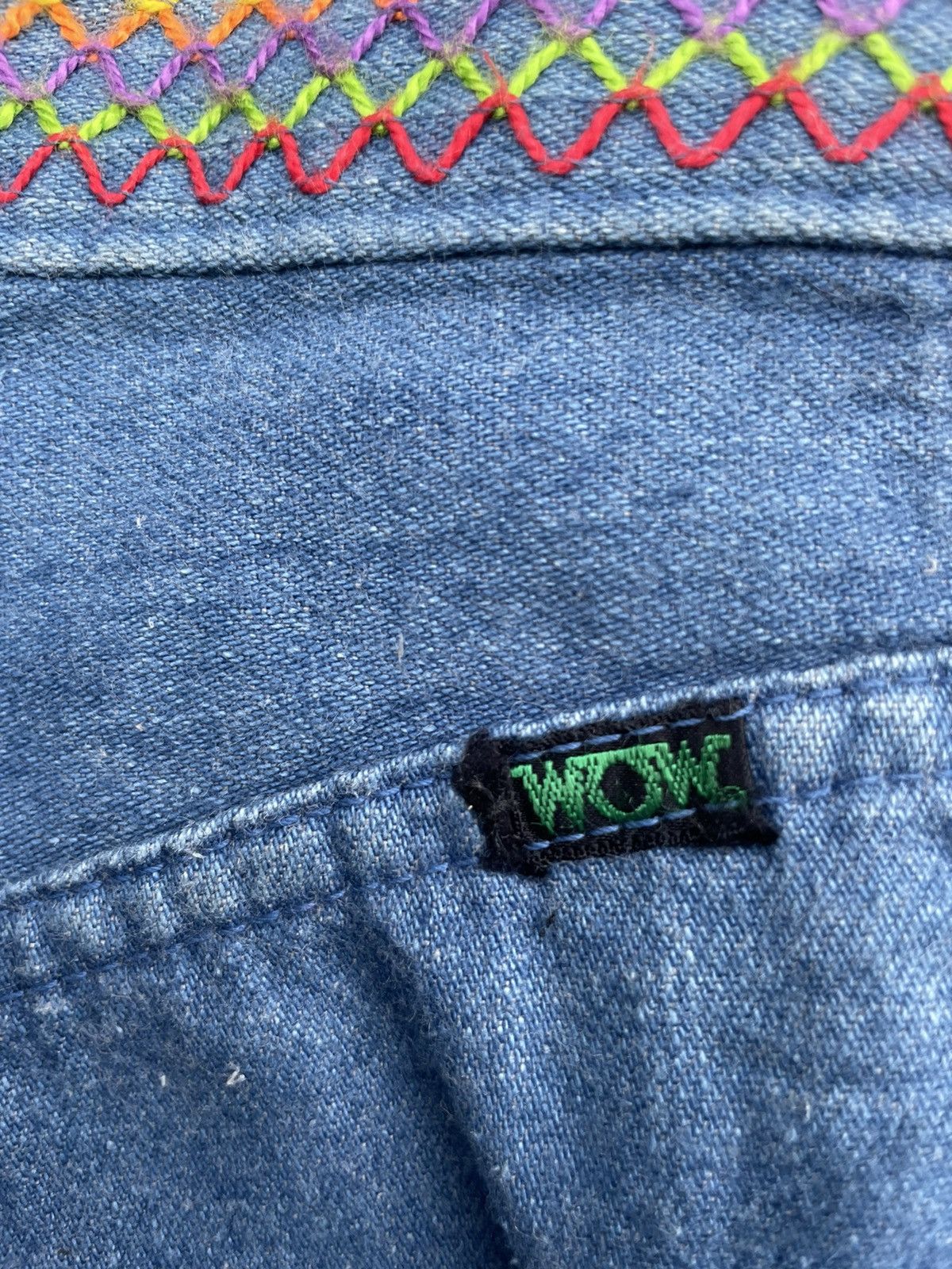 Japanese Brand Vintage Wow Wide Leg Denim Size US 27 - 11 Thumbnail