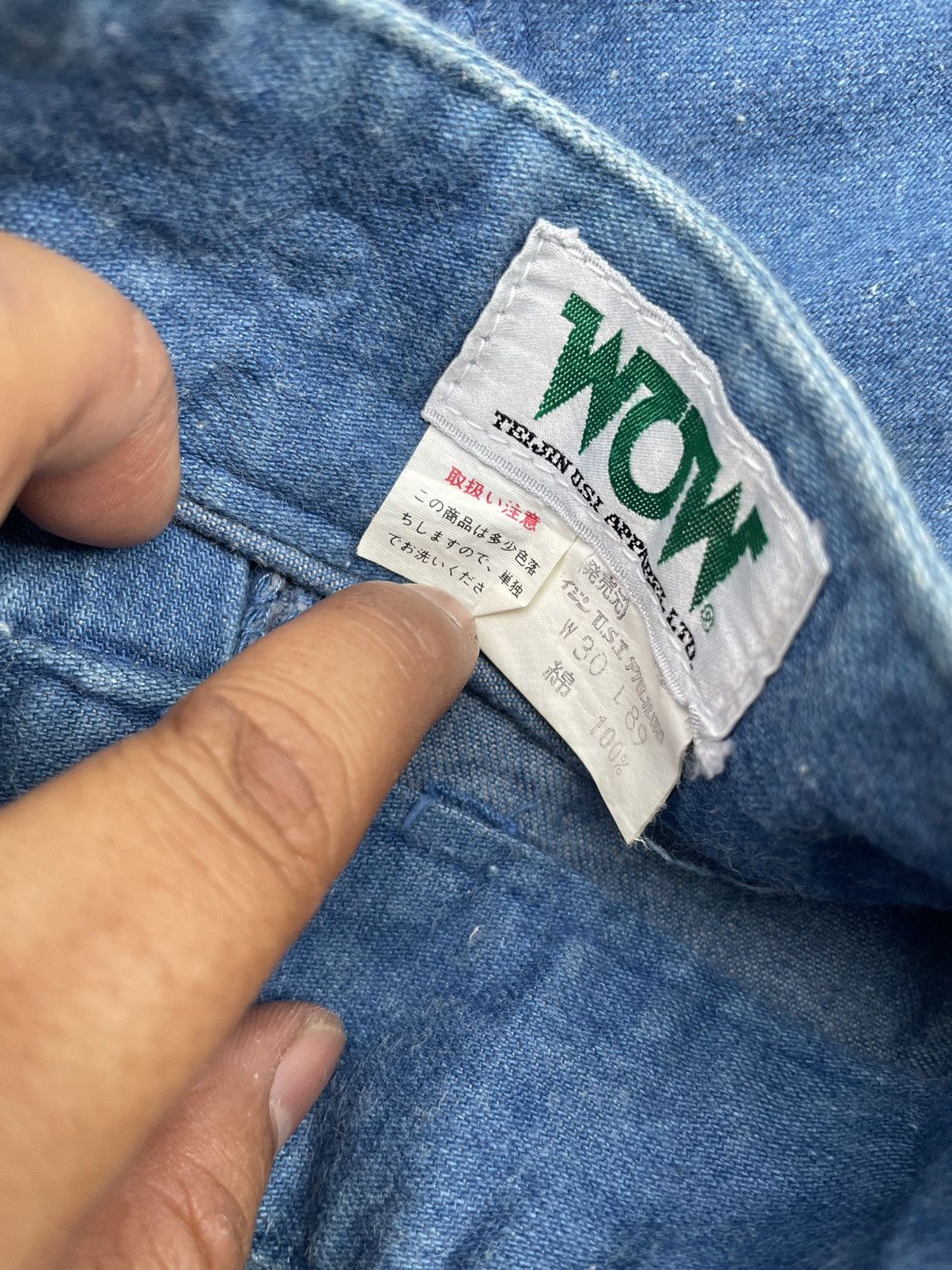 Japanese Brand Vintage Wow Wide Leg Denim Size US 27 - 13 Thumbnail