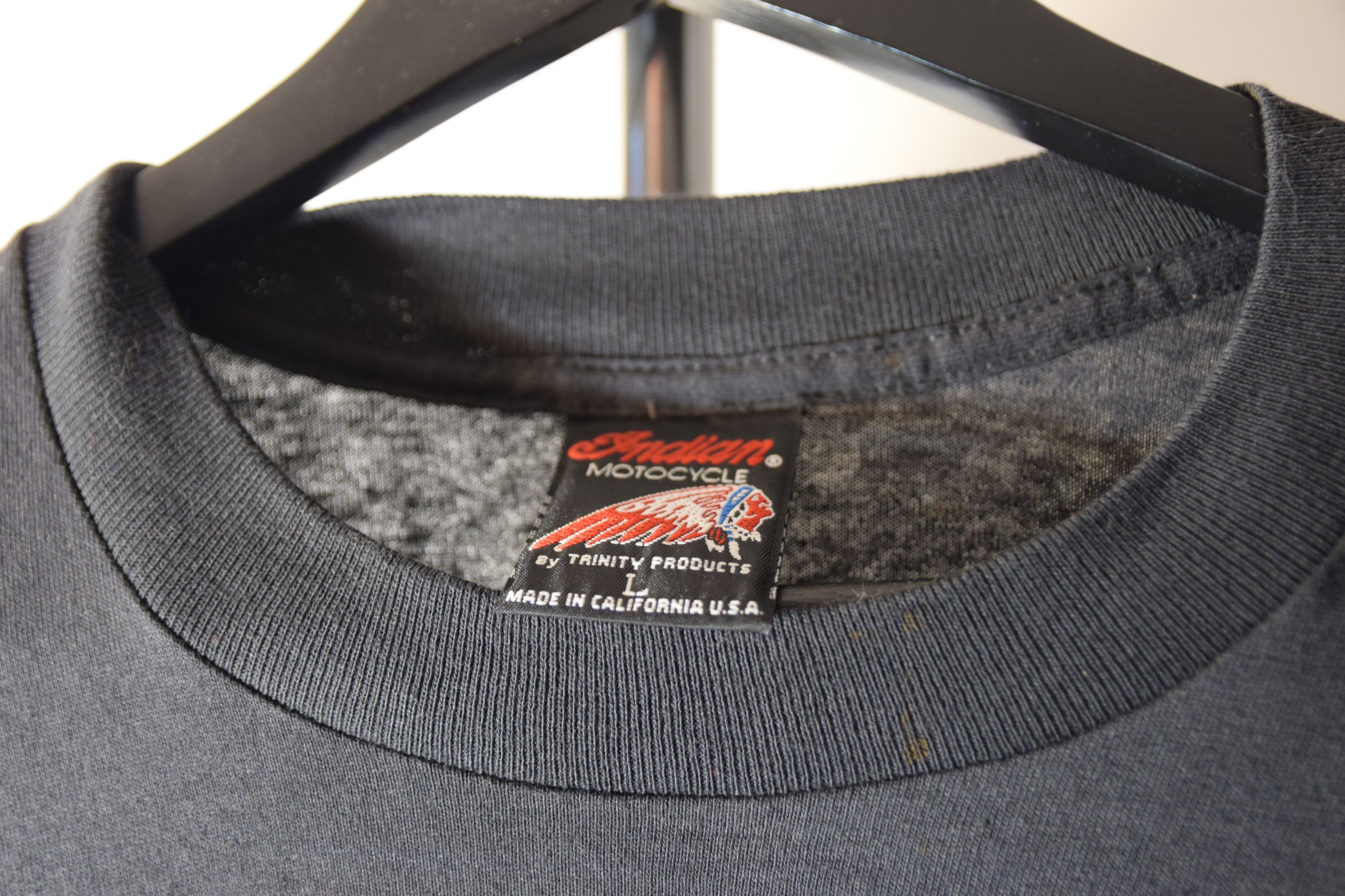 Indian Motorcycle × Vintage 90S VINTAGE INDIAN HARLEY DAVIDSON MOTORCYCLES L Size US L / EU 52-54 / 3 - 4 Thumbnail