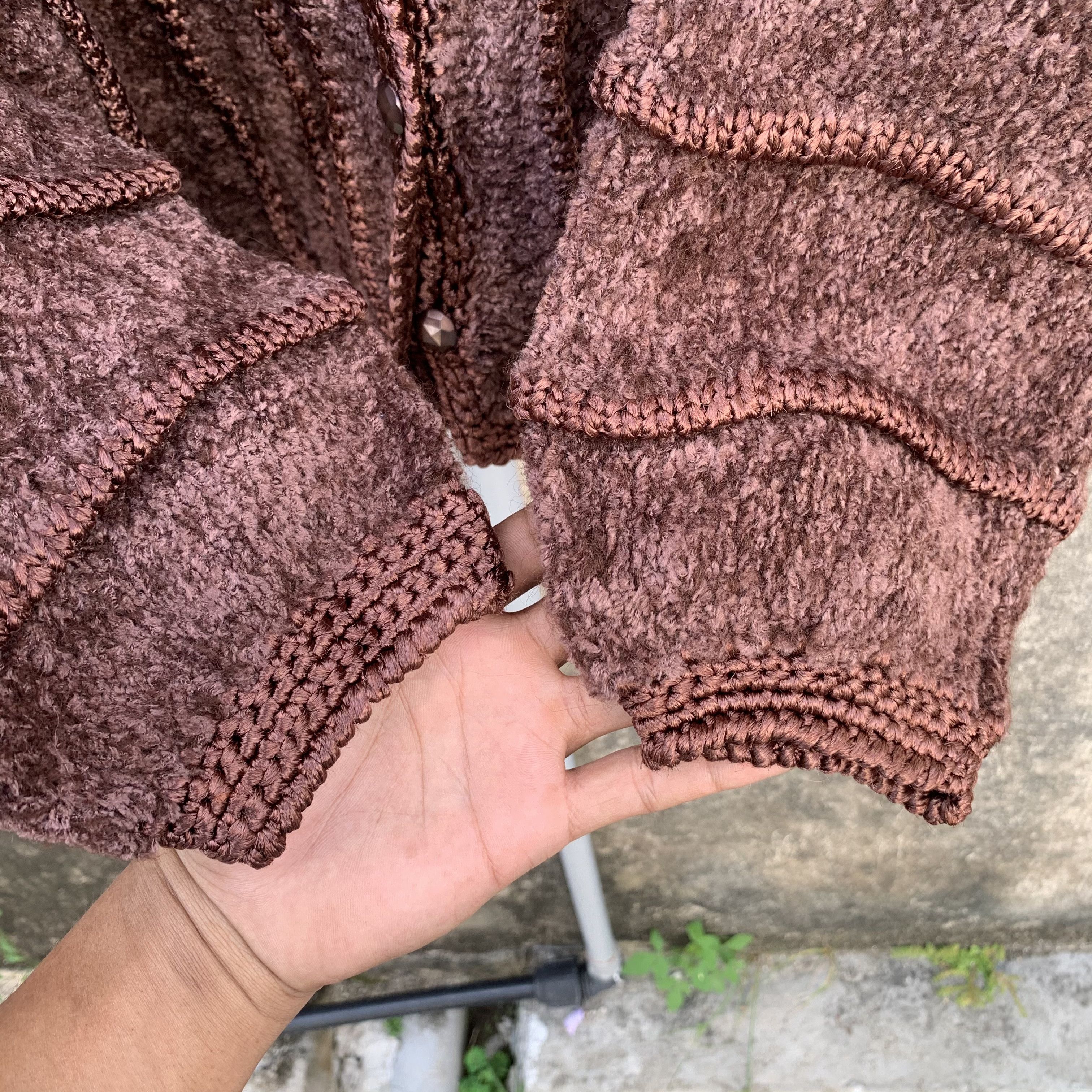 Homespun Knitwear STEALS 💥 Flat Brioche Stitch Cardigan Knit Baggy Button Ups Size US M / EU 48-50 / 2 - 8 Thumbnail