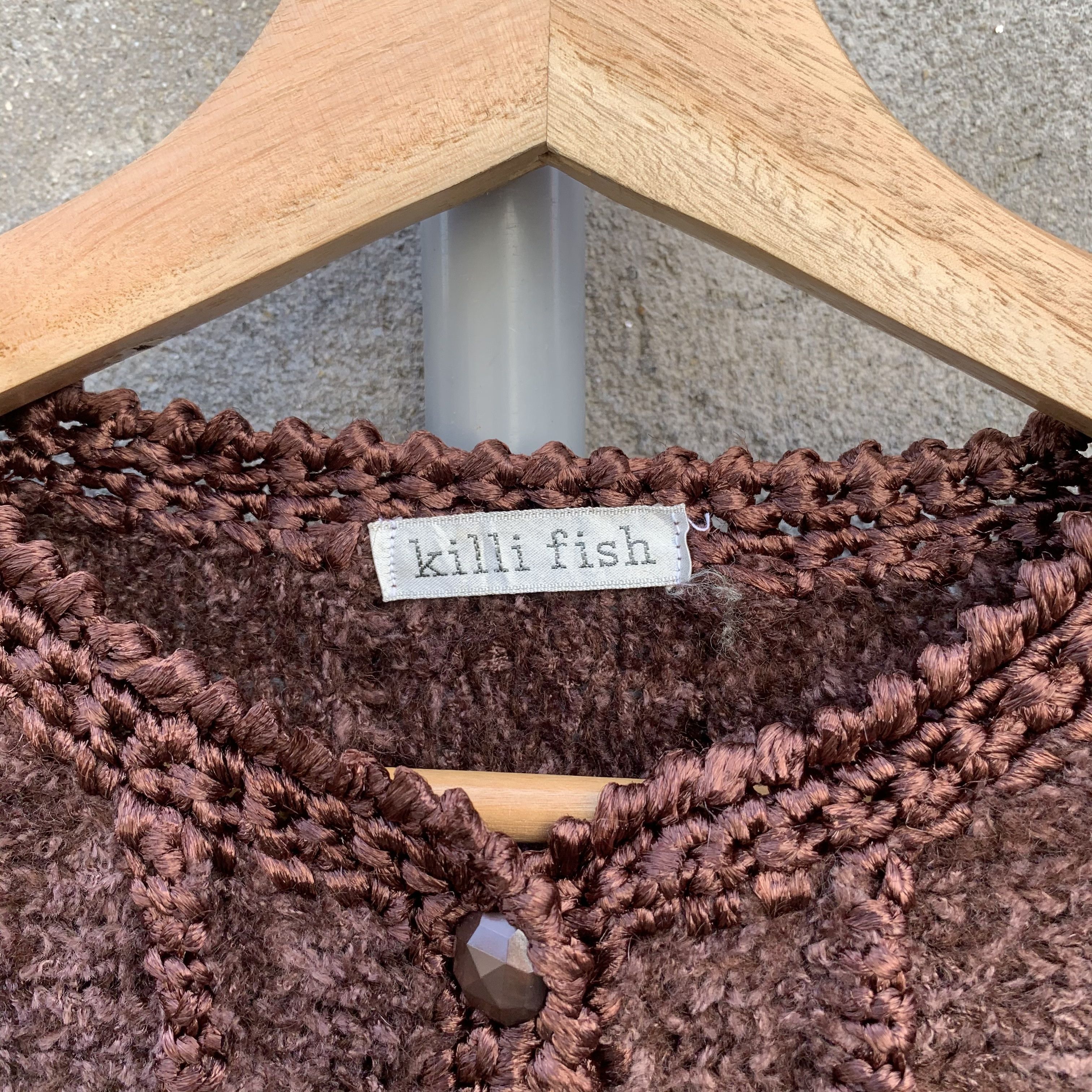 Homespun Knitwear STEALS 💥 Flat Brioche Stitch Cardigan Knit Baggy Button Ups Size US M / EU 48-50 / 2 - 6 Thumbnail