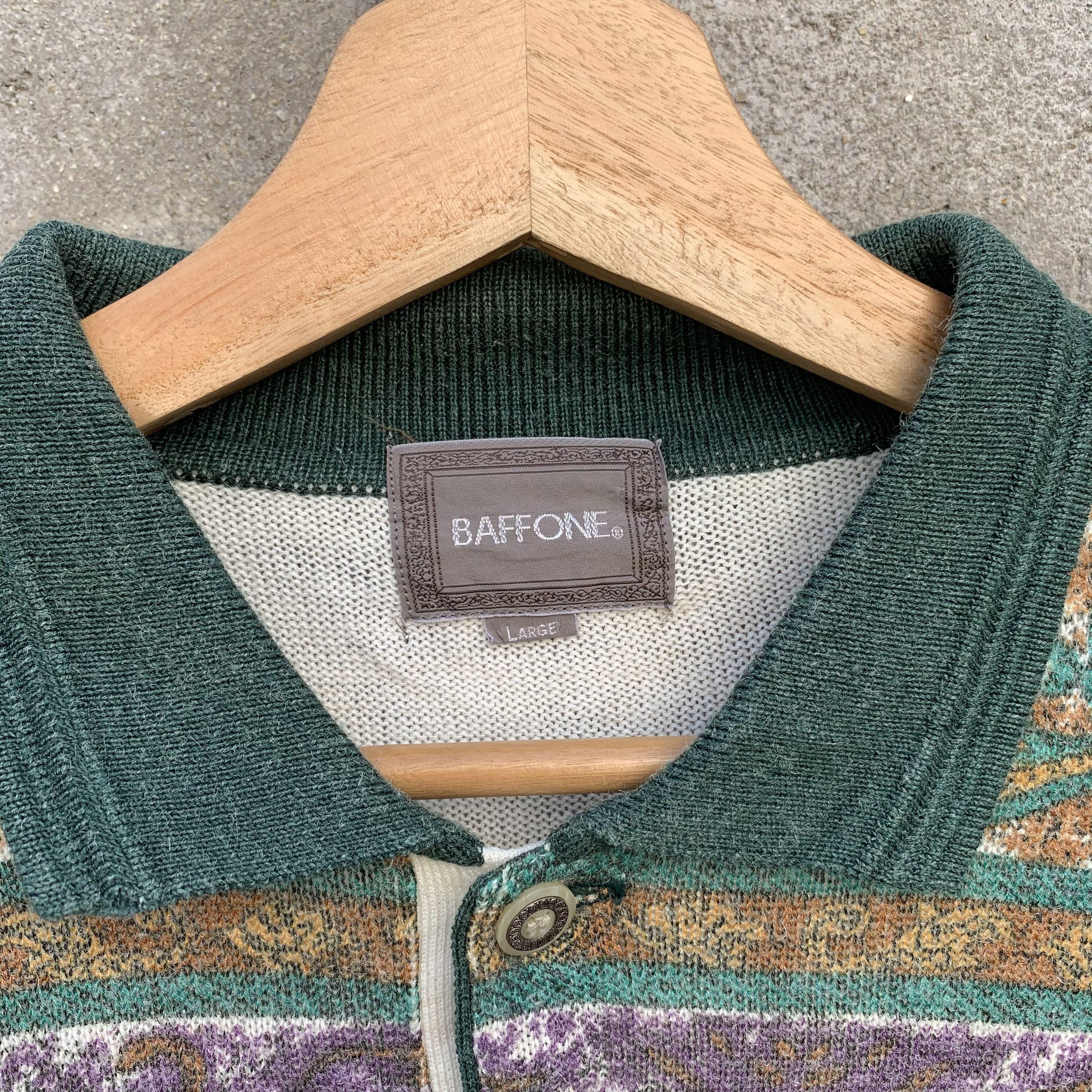 Homespun Knitwear 💥 SEND OFFERS 💥 Vintage BAFFONE Knit Shirts Jumper Sweater Size US L / EU 52-54 / 3 - 6 Thumbnail
