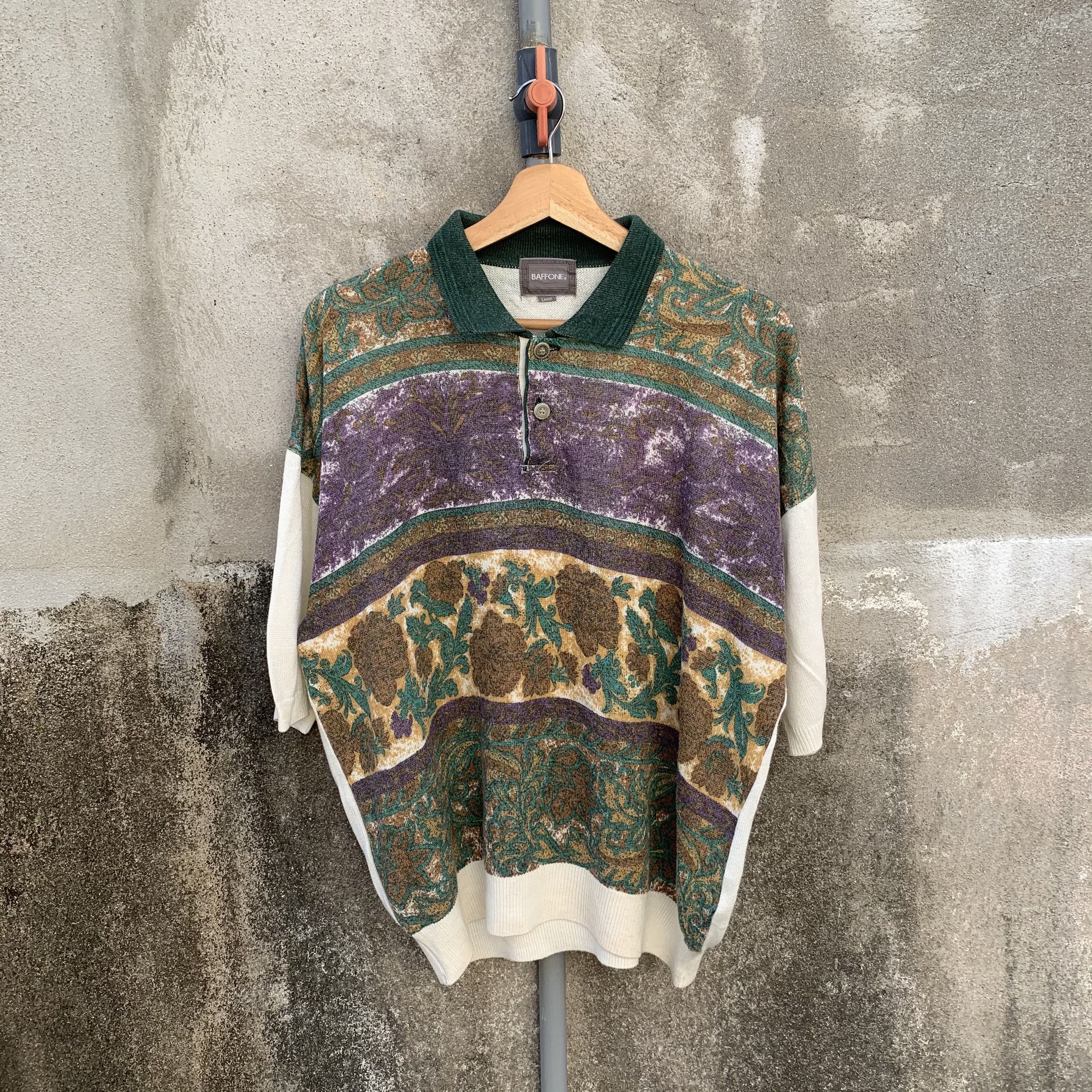 💥 SEND OFFERS 💥 Vintage BAFFONE Knit Shirts Jumper Sweater