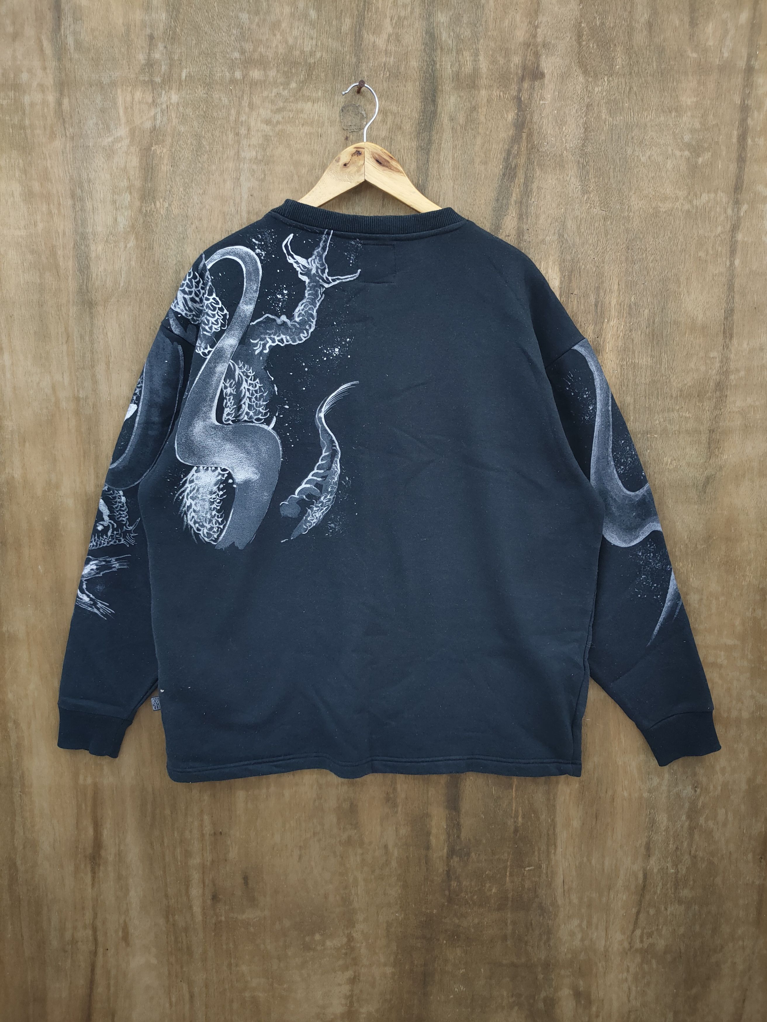 Japanese Brand DL Juraku Japan dragon tatoo yakuza sweatshirt #46-029DLL Size US XL / EU 56 / 4 - 8 Thumbnail