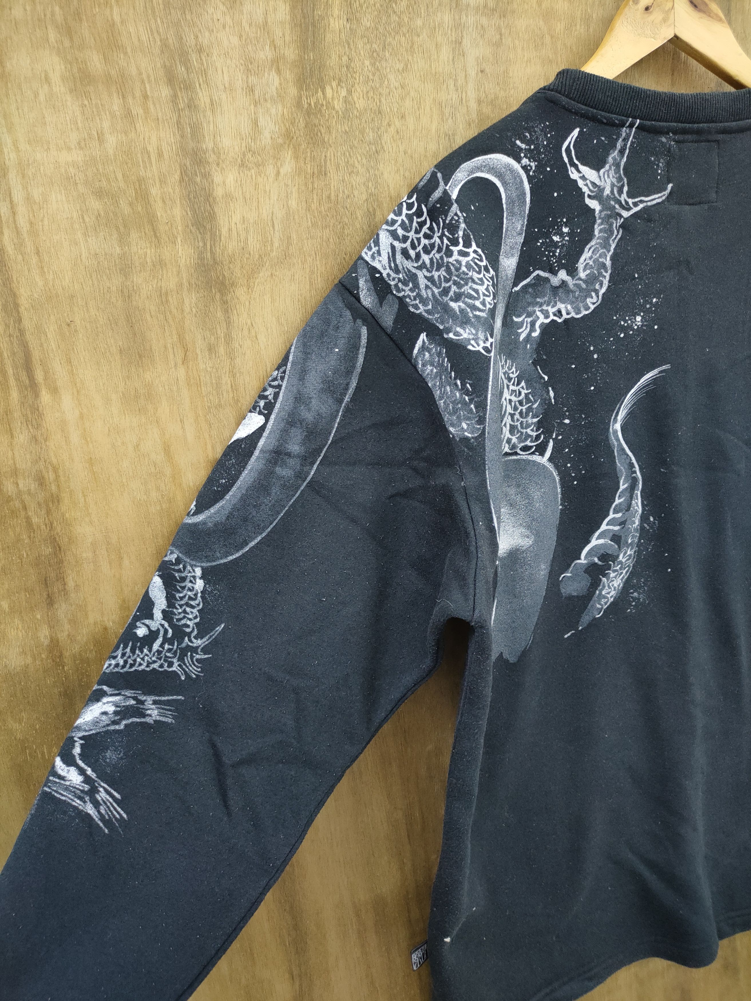 Japanese Brand DL Juraku Japan dragon tatoo yakuza sweatshirt #46-029DLL Size US XL / EU 56 / 4 - 9 Thumbnail