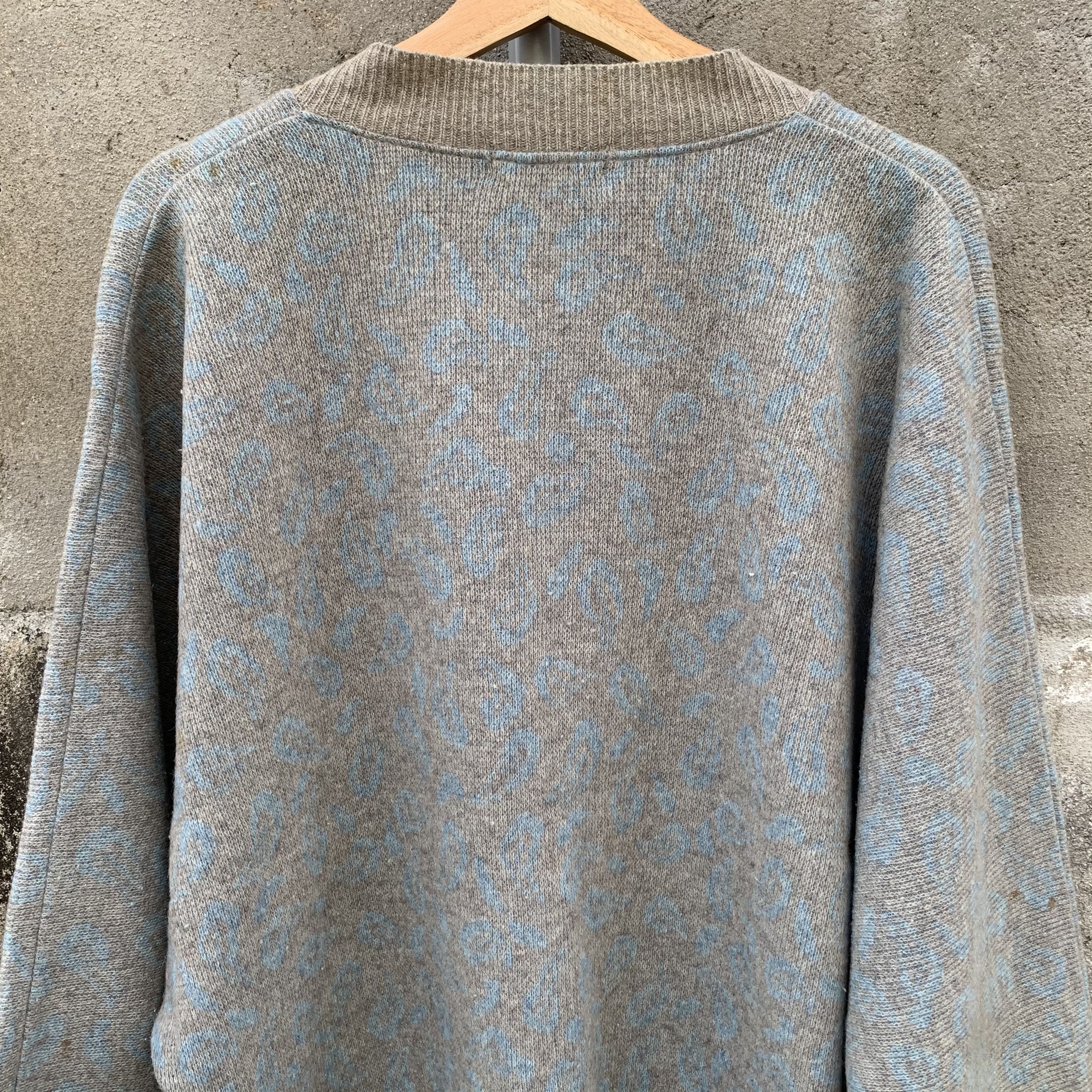 Japanese Brand Vintage Fancy Ale Leopard Style Cardigan Baggy Knit Sweater Size US L / EU 52-54 / 3 - 12 Thumbnail
