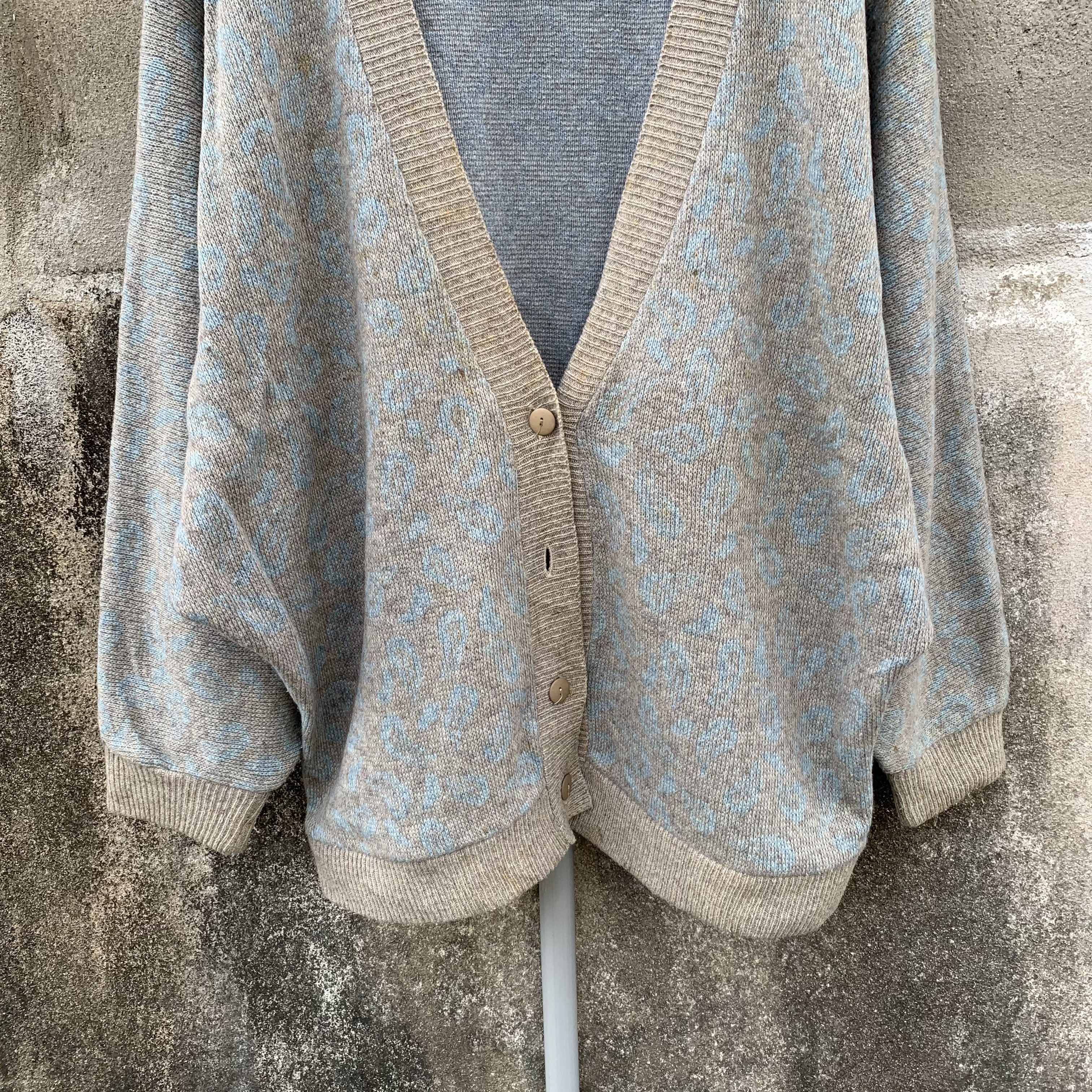 Japanese Brand Vintage Fancy Ale Leopard Style Cardigan Baggy Knit Sweater Size US L / EU 52-54 / 3 - 3 Thumbnail