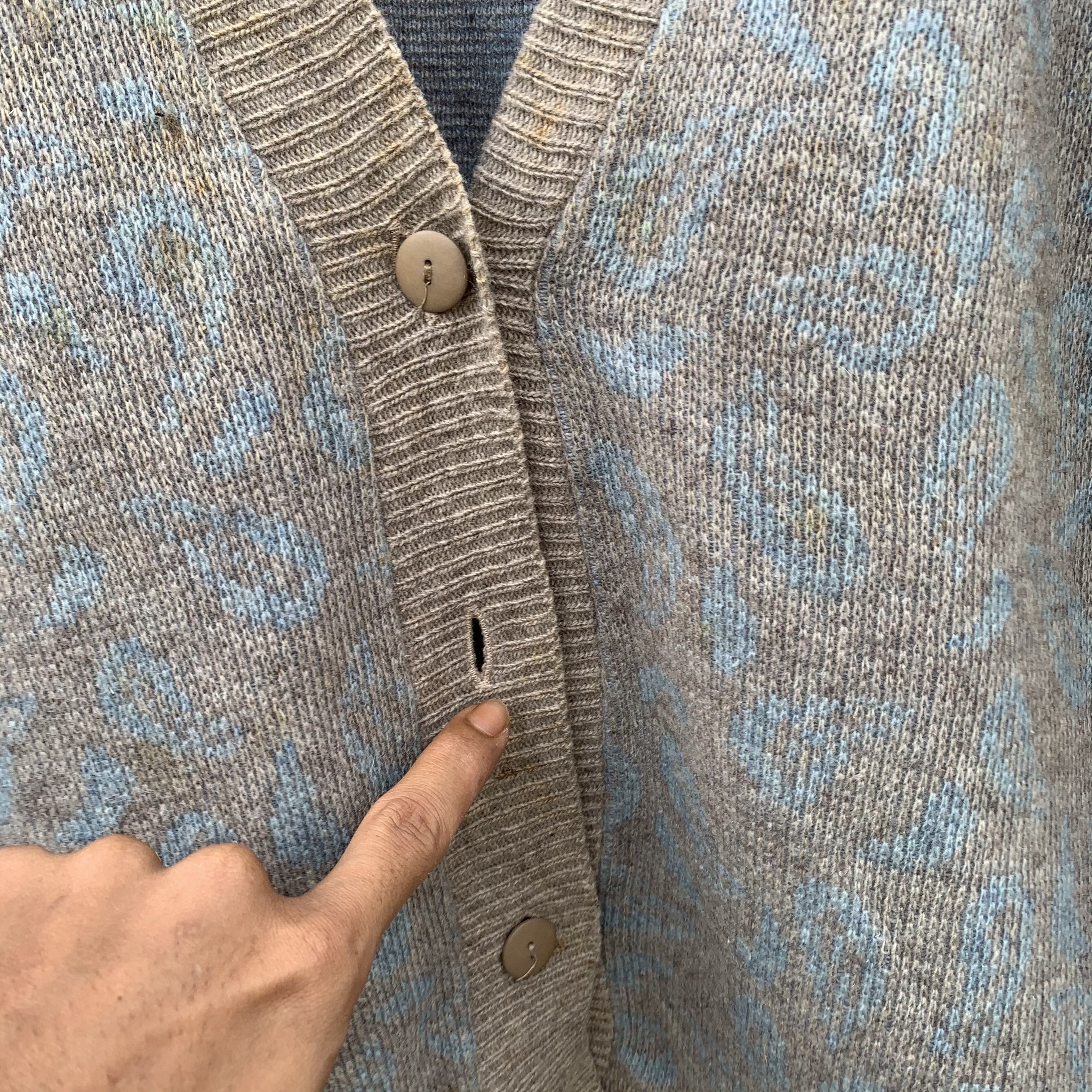 Japanese Brand Vintage Fancy Ale Leopard Style Cardigan Baggy Knit Sweater Size US L / EU 52-54 / 3 - 4 Thumbnail
