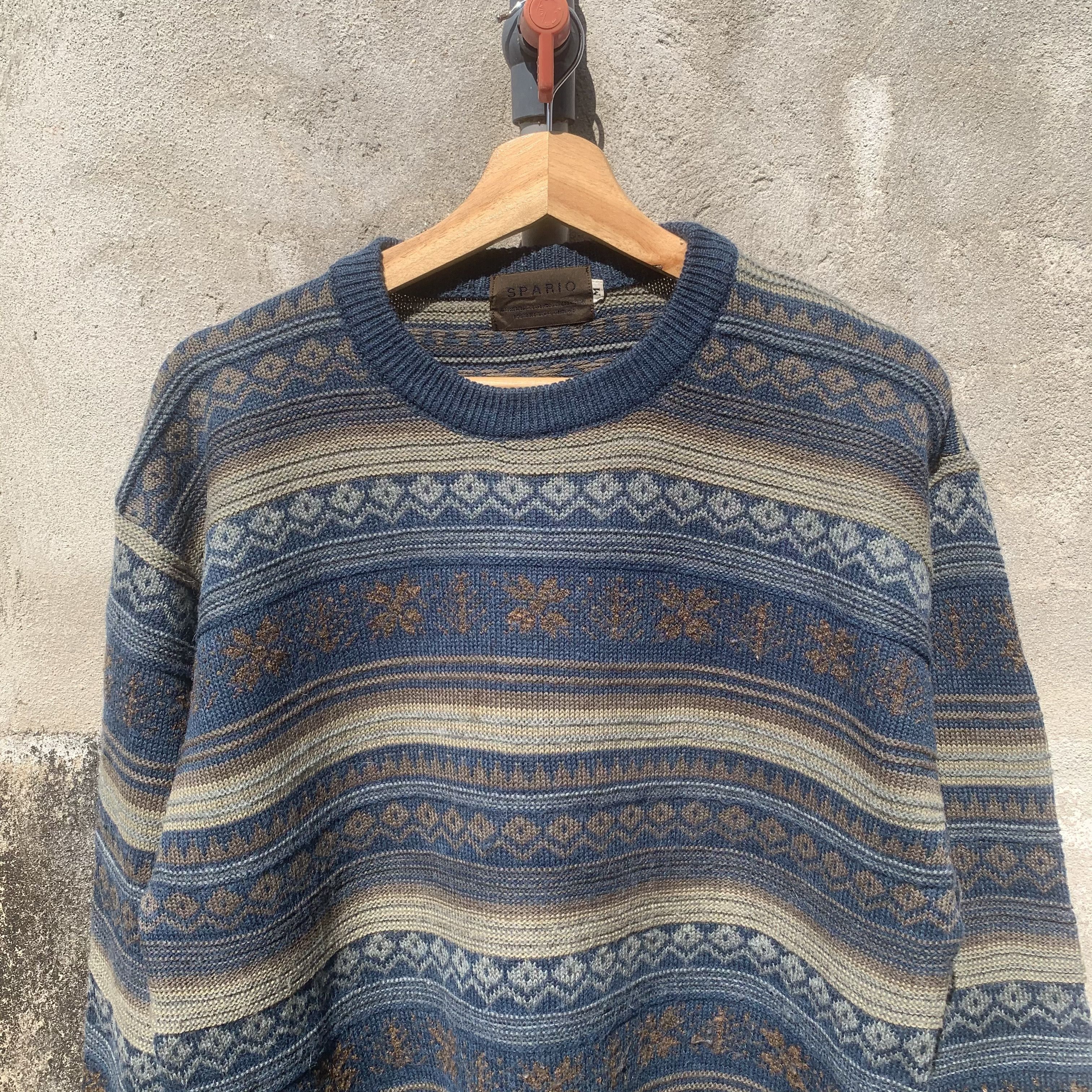 Vintage CYBER WEEK 💥 Vtg SPARIO Classic Arts Pullover Knit Sweater Size US M / EU 48-50 / 2 - 2 Thumbnail