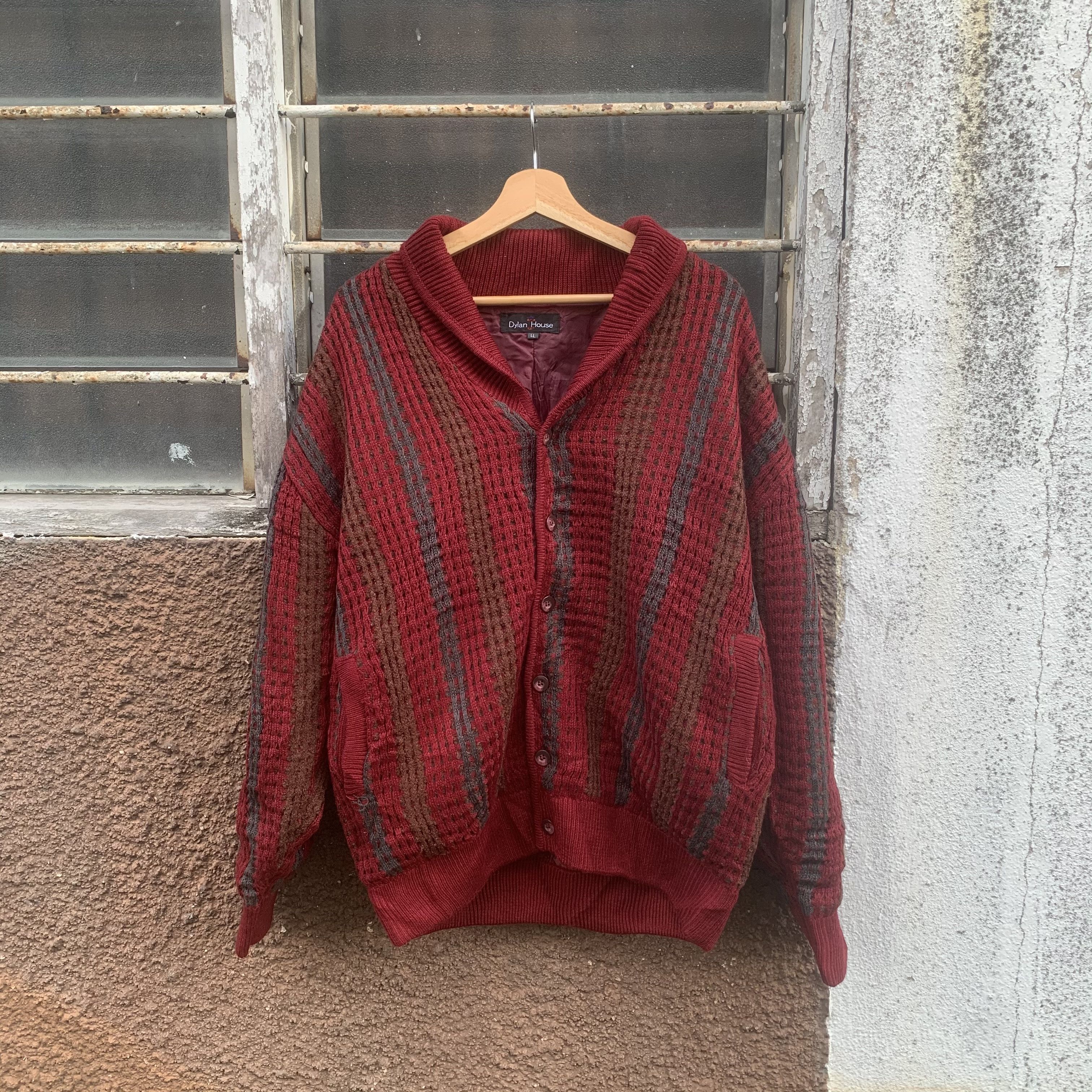 Vintage Dylan House Button Ups Striped Cardigan Sweater