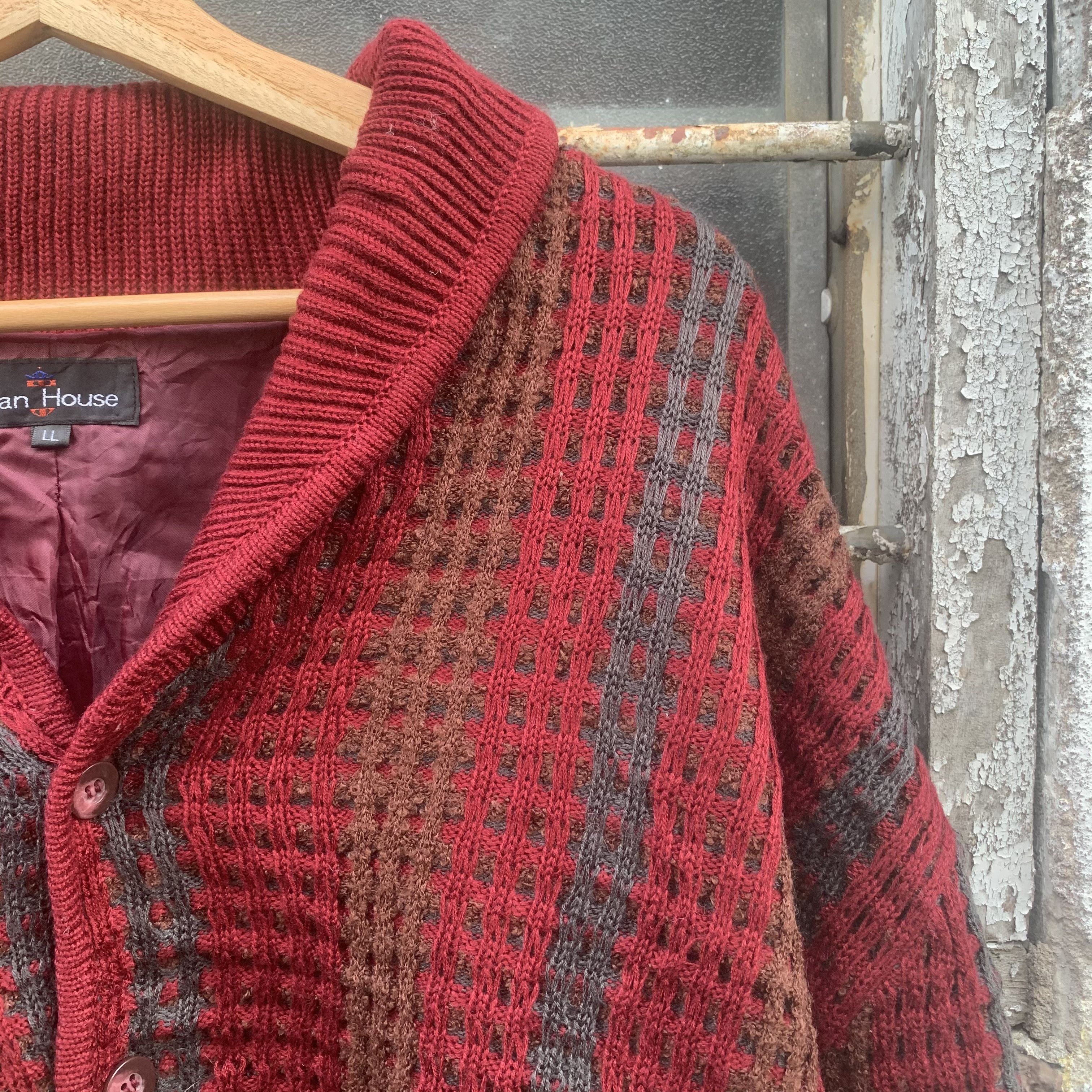 Japanese Brand Vintage Dylan House Button Ups Striped Cardigan Sweater Size US L / EU 52-54 / 3 - 4 Thumbnail