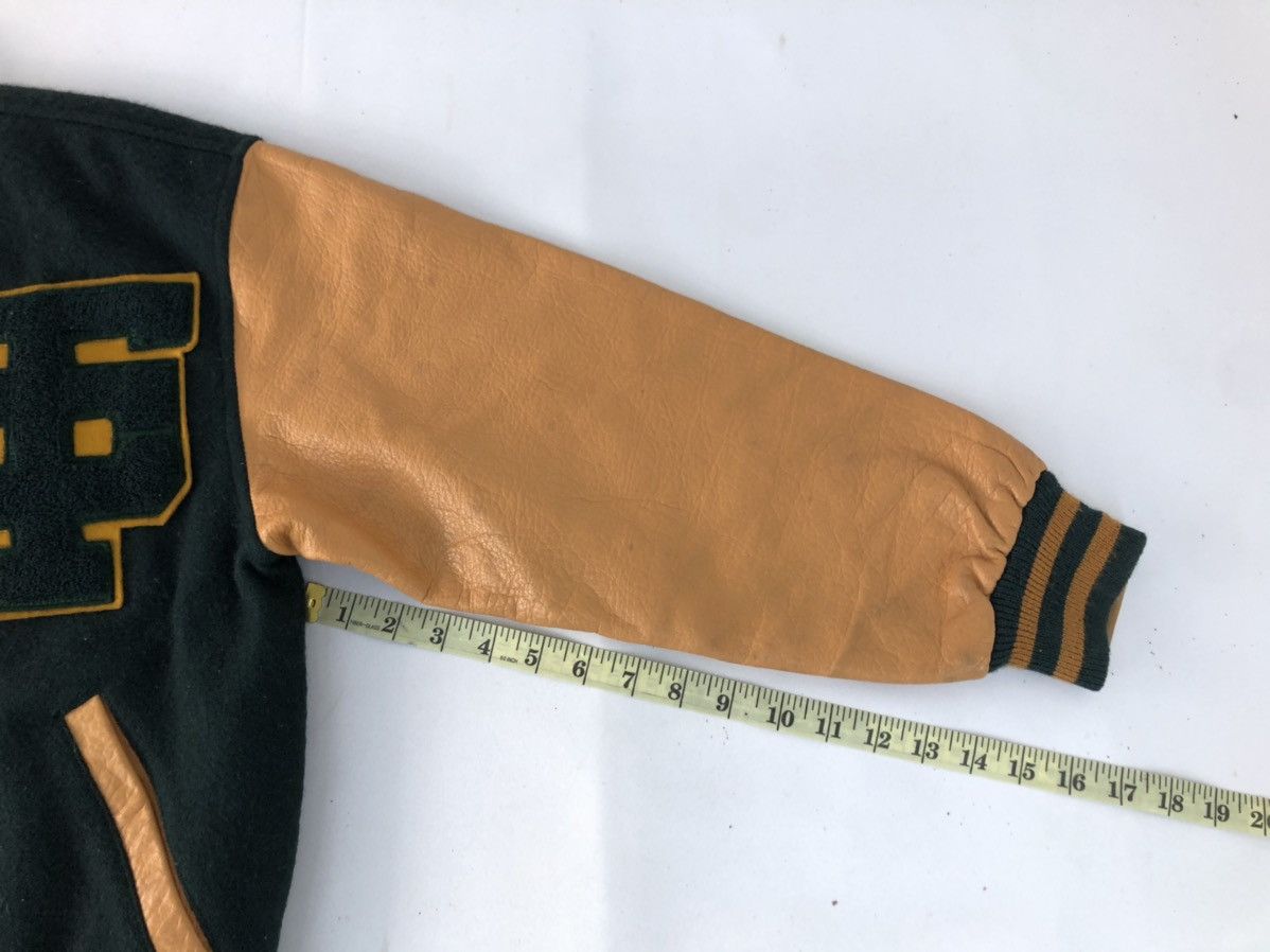 Genuine Leather × Japanese Brand 90s Campux 1967 Varsity Bomber Jacket Leather Sleeve Size US M / EU 48-50 / 2 - 12 Thumbnail