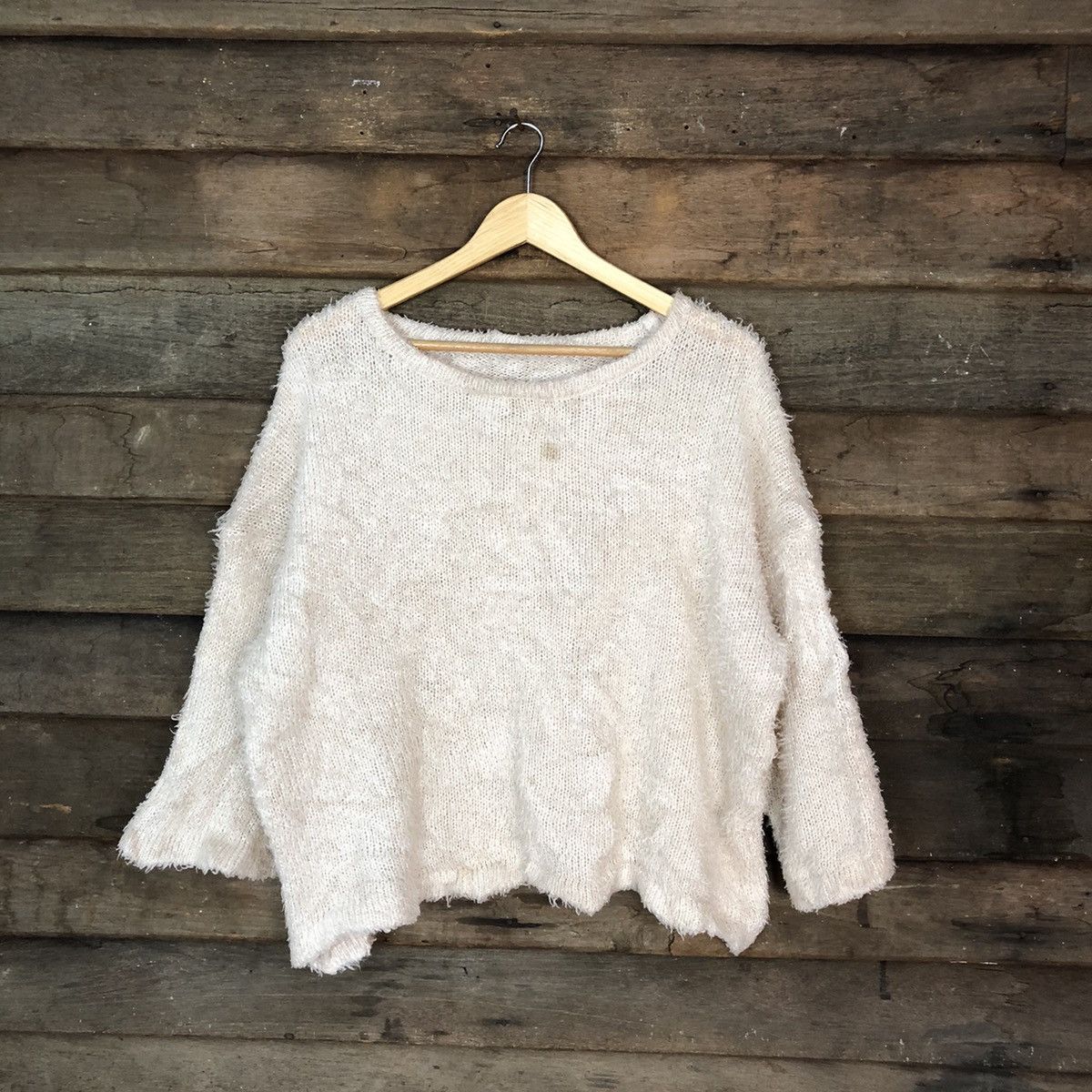 Japanese Brand Japan Shag Shaggy Fur Mohair Knitwear #6977 Size L / US 10 / IT 46 - 1 Thumbnail