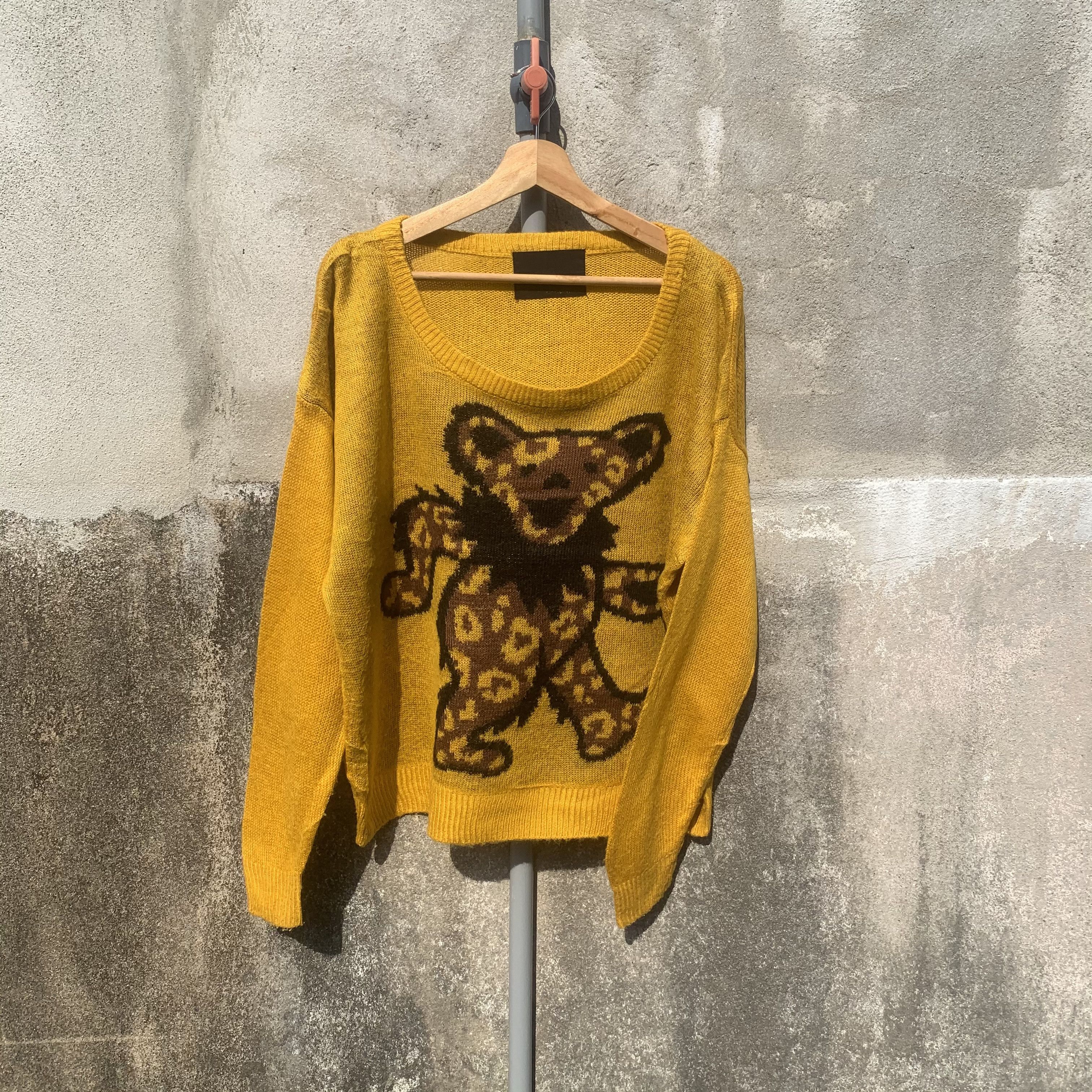 SEND OFFER💥GLAD NEWS Japan Bear Knitwear Baggy CropPullover