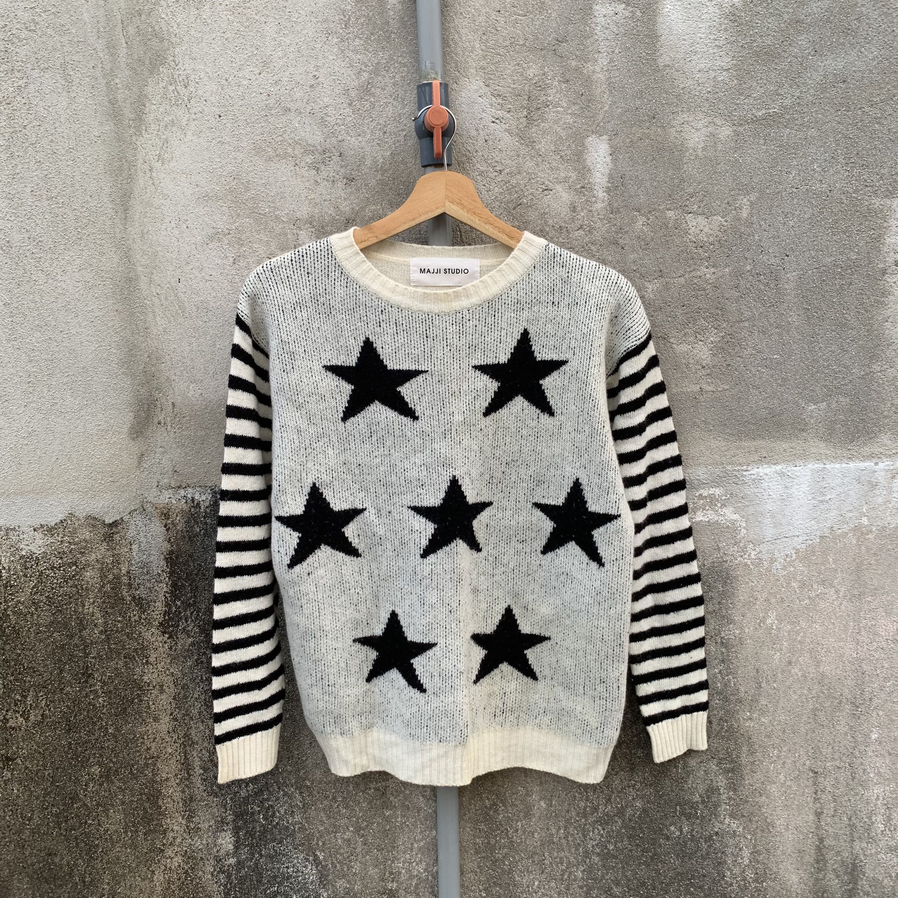 Aran Isles Knitwear Majji Studio Knit Jumper Star Like Marni Pullover Sweater Size US S / EU 44-46 / 1 - 1 Thumbnail