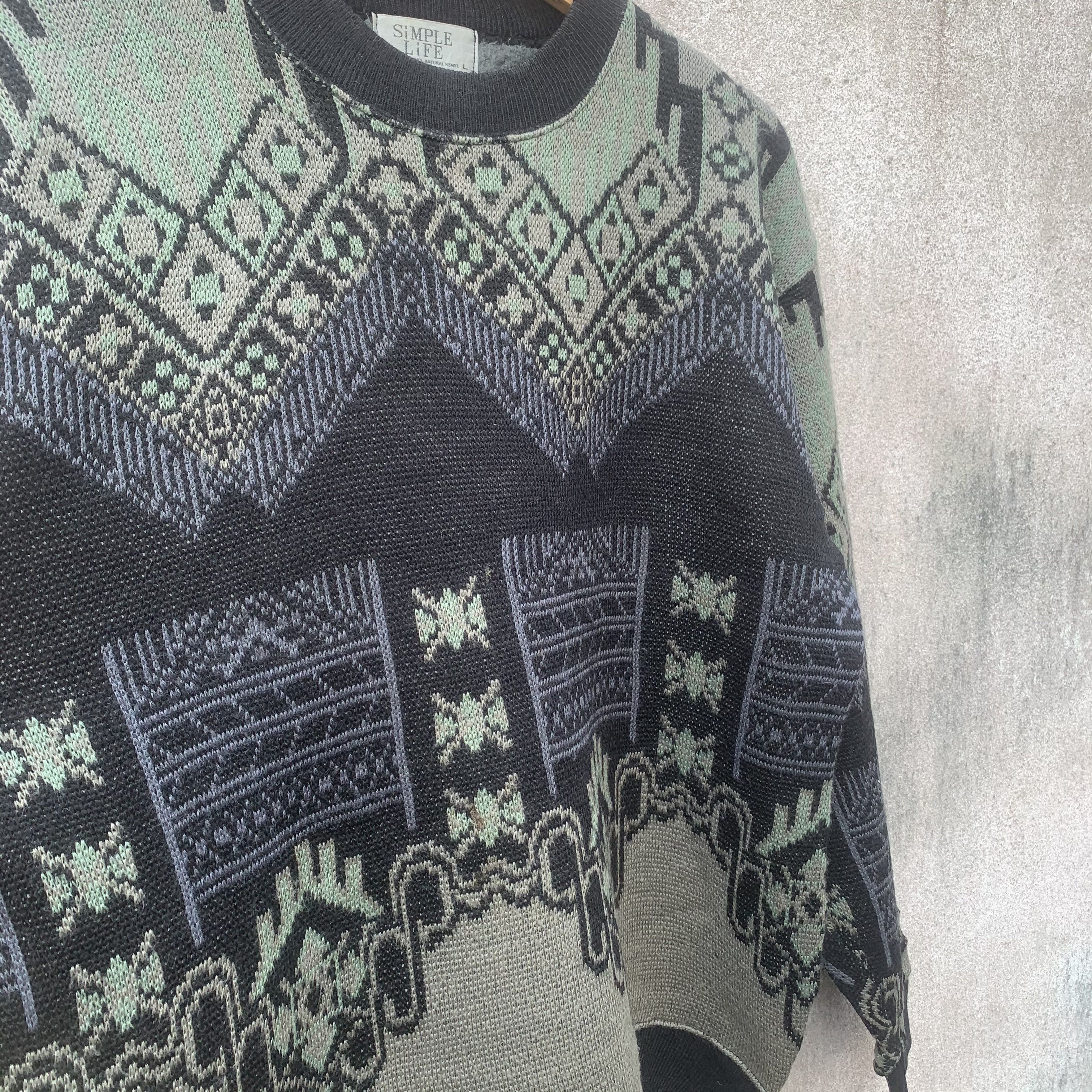 Aran Isles Knitwear 💥 STEALS 💥 Classic Patern Knit SIMPLE LIFE Japan Sweater Size US L / EU 52-54 / 3 - 3 Thumbnail